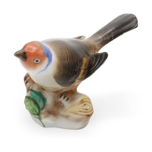 Herend Vintage Porzellan Vogel - Braun Rot - Sammlerfigur Vogel