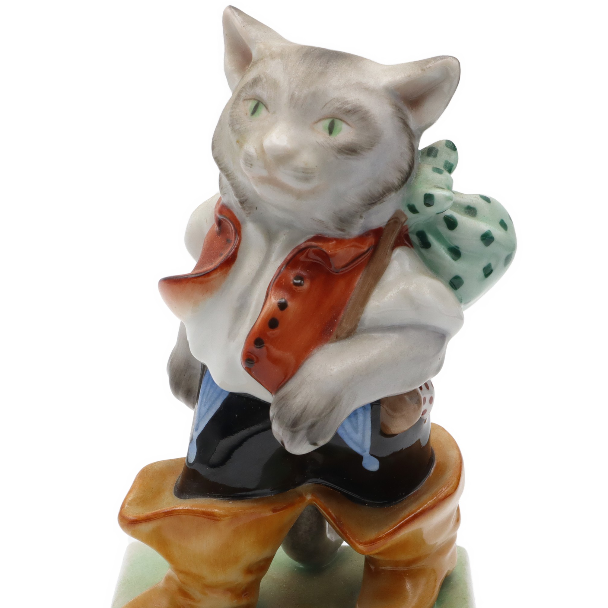 Der Gestiefelte Kater Herend Porzellanfigur - Katzenskulptur - Katzen-Sammelobjekt - Vintage Herend Katzenstatue Handbemalt - Keramik. Thumbnail for Der Gestiefelte Kater Herend Porzellanfigur - Katzenskulptur - Katzen-Sammelobjekt - Vintage Herend Katzenstatue Handbemalt - Keramik.