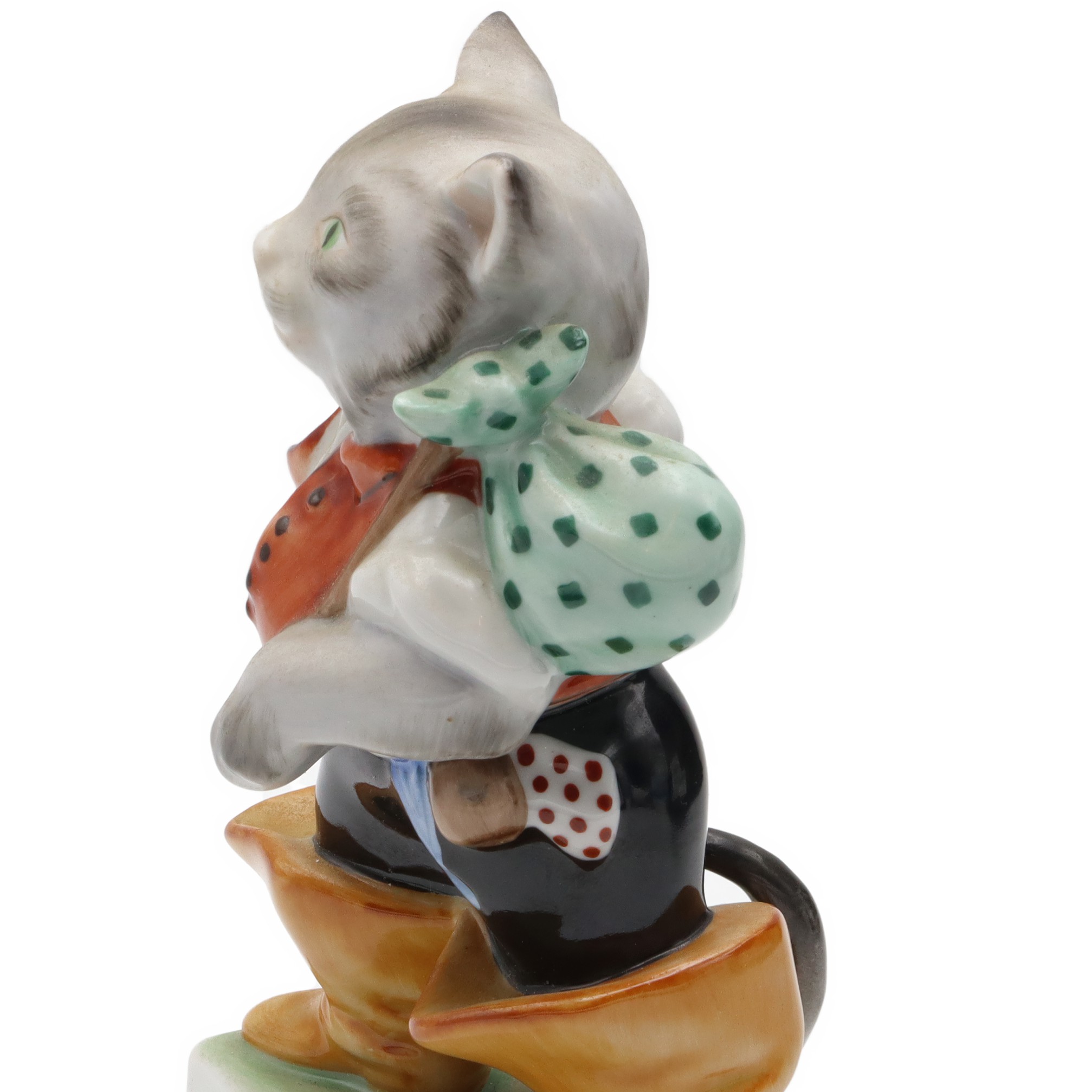 Der Gestiefelte Kater Herend Porzellanfigur - Katzenskulptur - Katzen-Sammelobjekt - Vintage Herend Katzenstatue Handbemalt - Keramik. Thumbnail for Der Gestiefelte Kater Herend Porzellanfigur - Katzenskulptur - Katzen-Sammelobjekt - Vintage Herend Katzenstatue Handbemalt - Keramik.