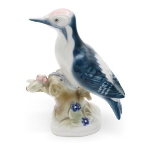 Zsolnay Porzellan Zimmermannsvogel - Antik - Ungarn - Handbemalte Figur - Jugendstil - Gemarkt