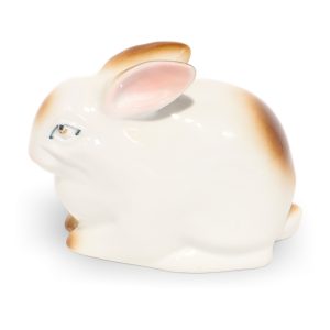 Tierfigur Hase - Zsolnay Porzellan - Weißes Kaninchen - Ungarn - Vintage Sammlerobjekt - Dekoration