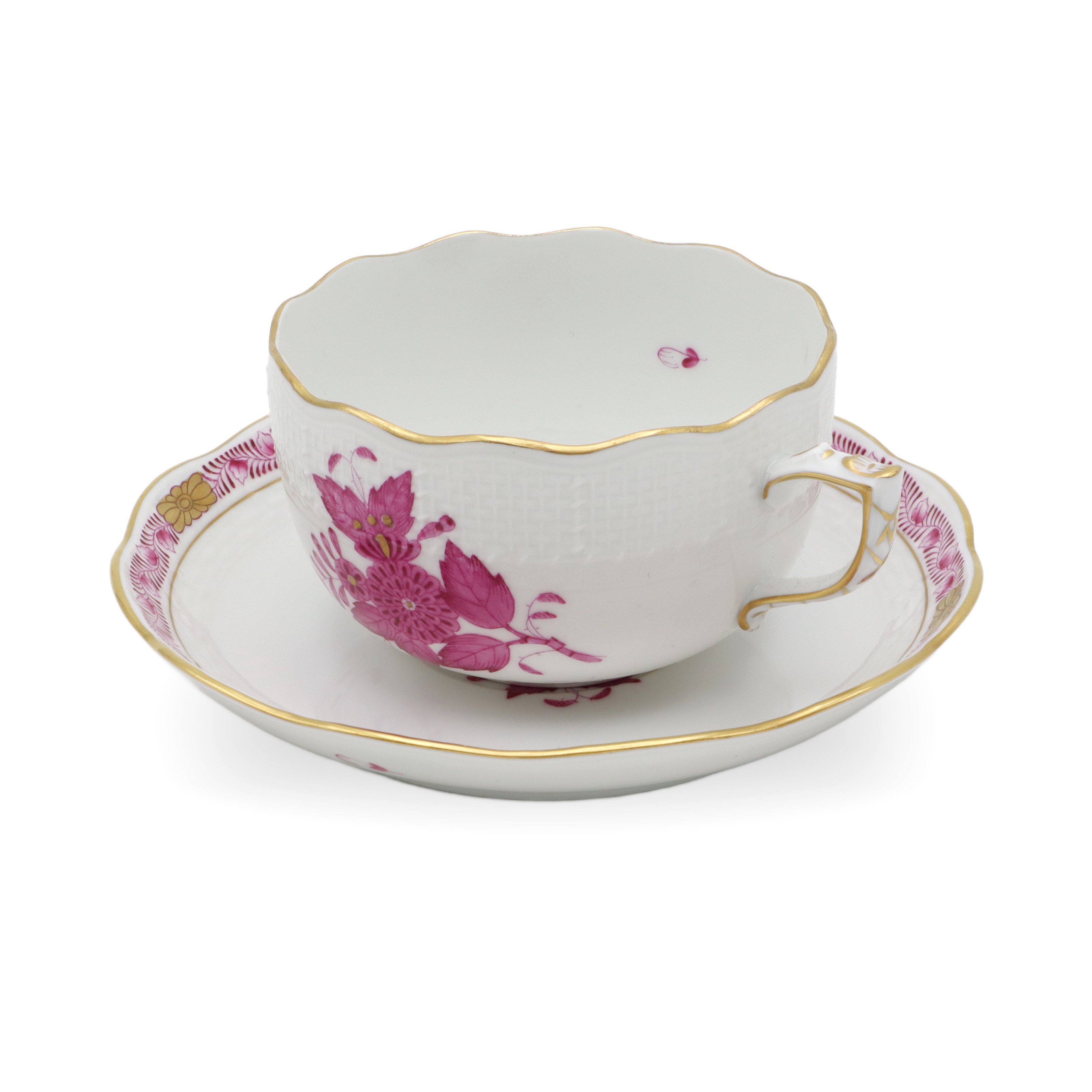 Antike Herend Tee Kaffee Tasse Mit Untertasse - Apponyi Purpur Muster - Ungarn Porzellan - Handbemalt - Vintage Sammlerstück Thumbnail for Antike Herend Tee Kaffee Tasse Mit Untertasse - Apponyi Purpur Muster - Ungarn Porzellan - Handbemalt - Vintage Sammlerstück