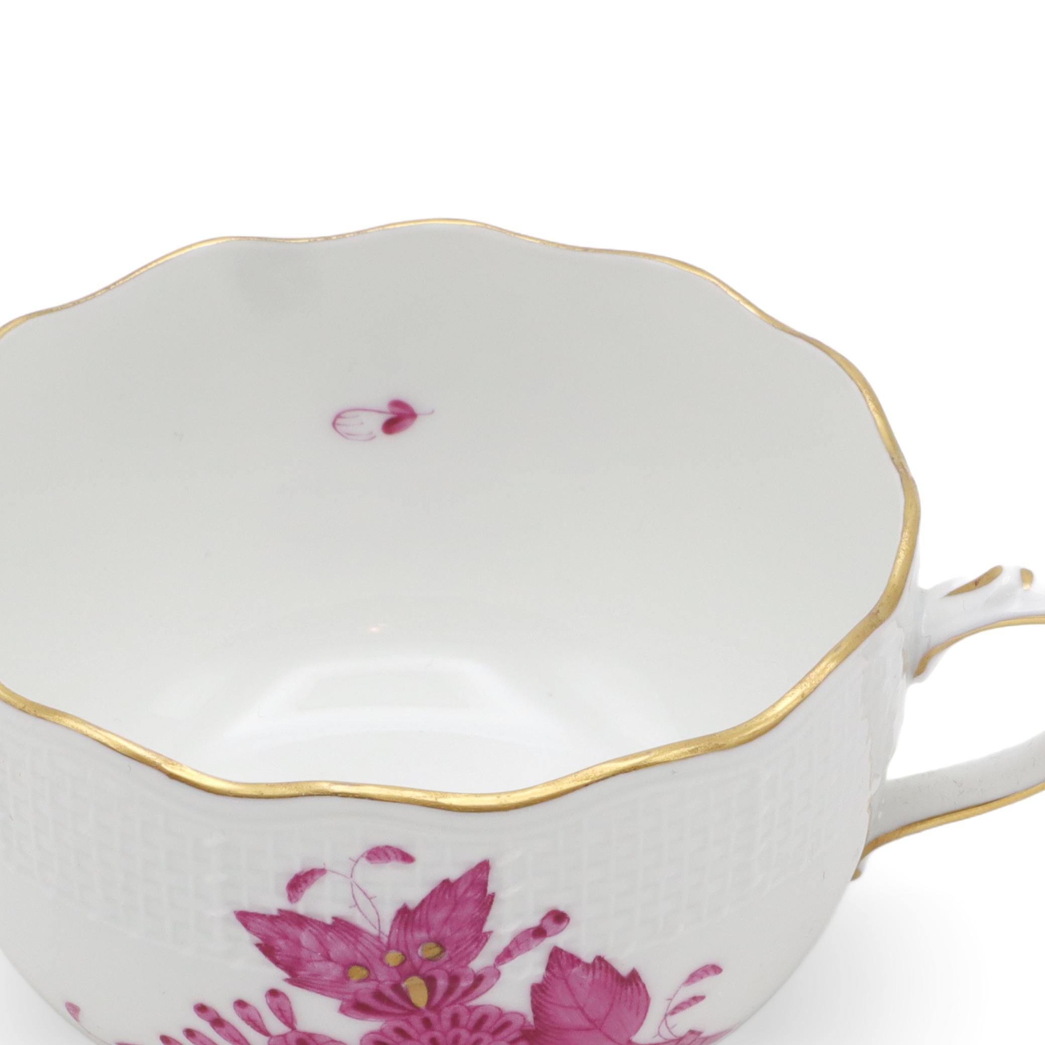 Antike Herend Tee Kaffee Tasse Mit Untertasse - Apponyi Purpur Muster - Ungarn Porzellan - Handbemalt - Vintage Sammlerstück Thumbnail for Antike Herend Tee Kaffee Tasse Mit Untertasse - Apponyi Purpur Muster - Ungarn Porzellan - Handbemalt - Vintage Sammlerstück