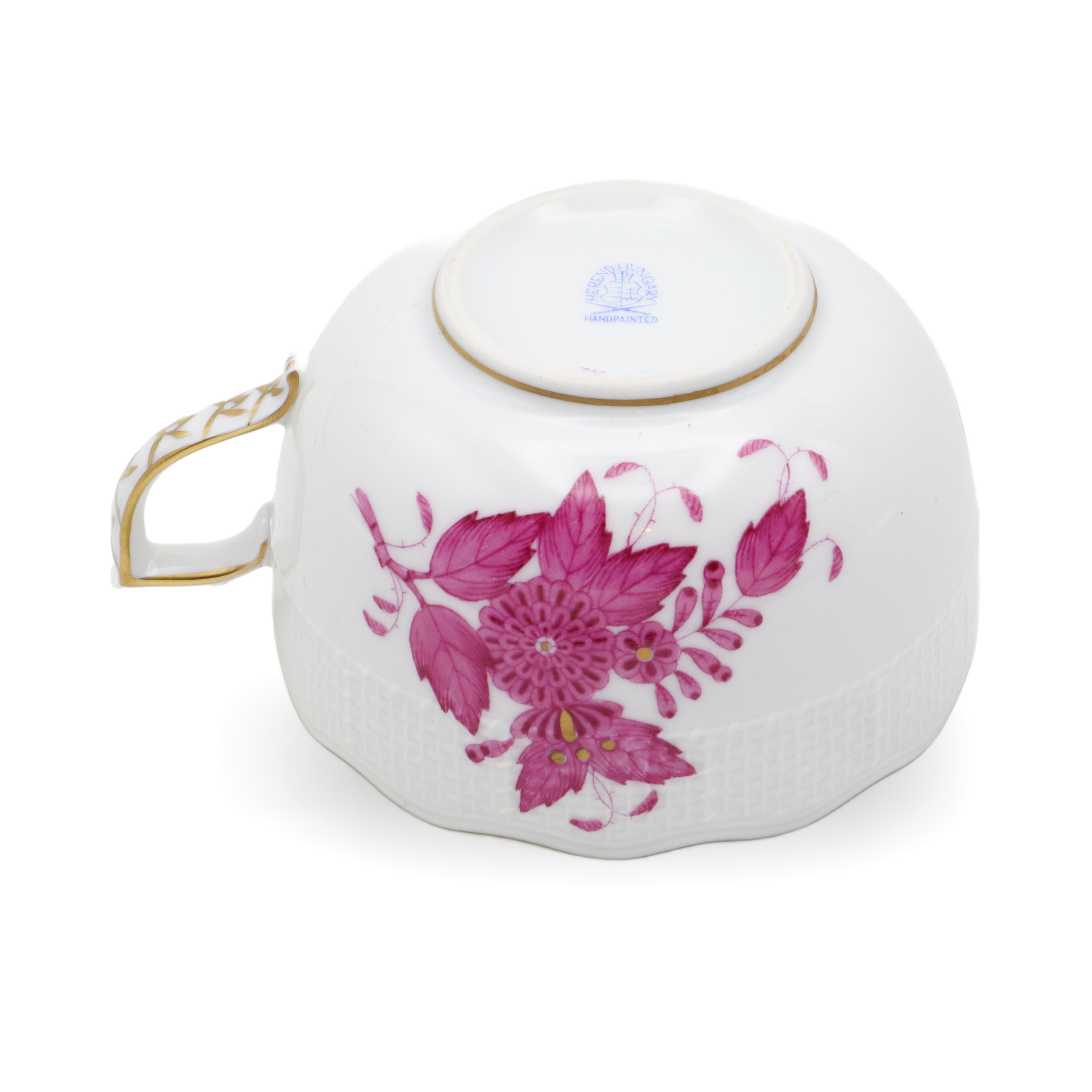 Antike Herend Tee Kaffee Tasse Mit Untertasse - Apponyi Purpur Muster - Ungarn Porzellan - Handbemalt - Vintage Sammlerstück Thumbnail for Antike Herend Tee Kaffee Tasse Mit Untertasse - Apponyi Purpur Muster - Ungarn Porzellan - Handbemalt - Vintage Sammlerstück