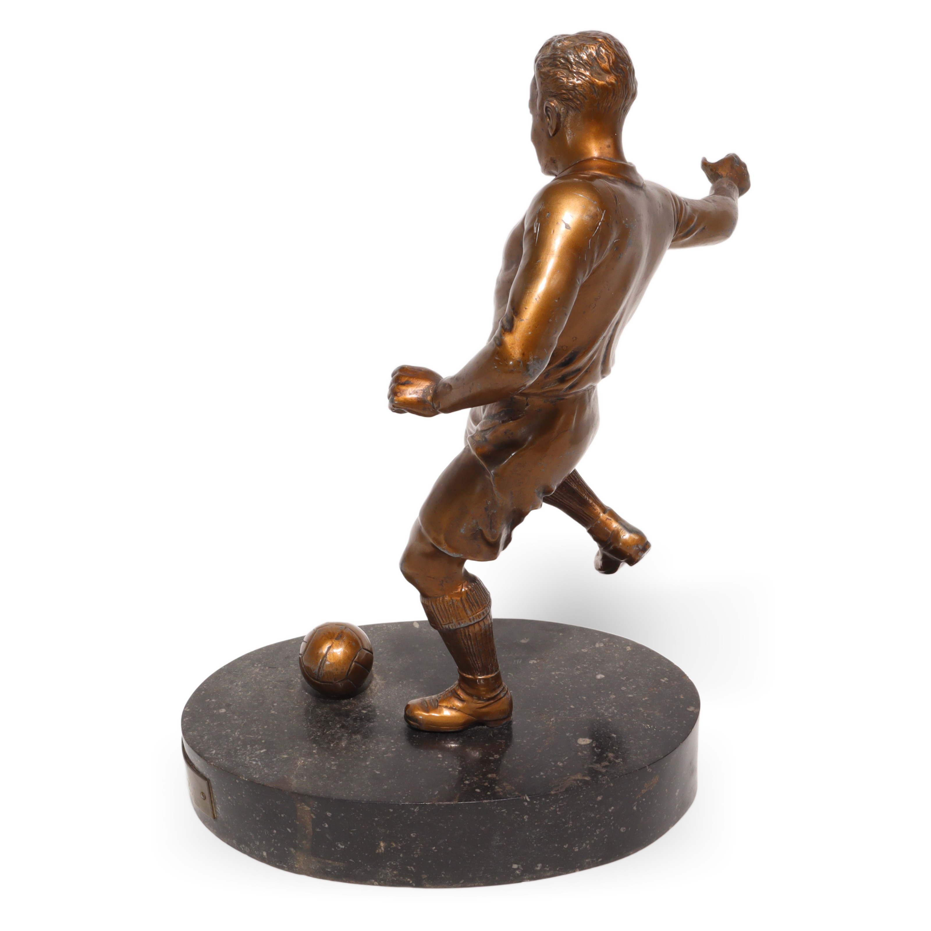 Bronze Fußballspieler Statue 1930 - Art Déco - Vintage Athlet Skulptur - Französische Sportfigur - Sammler Schreibtisch Statuette Thumbnail for Bronze Fußballspieler Statue 1930 - Art Déco - Vintage Athlet Skulptur - Französische Sportfigur - Sammler Schreibtisch Statuette