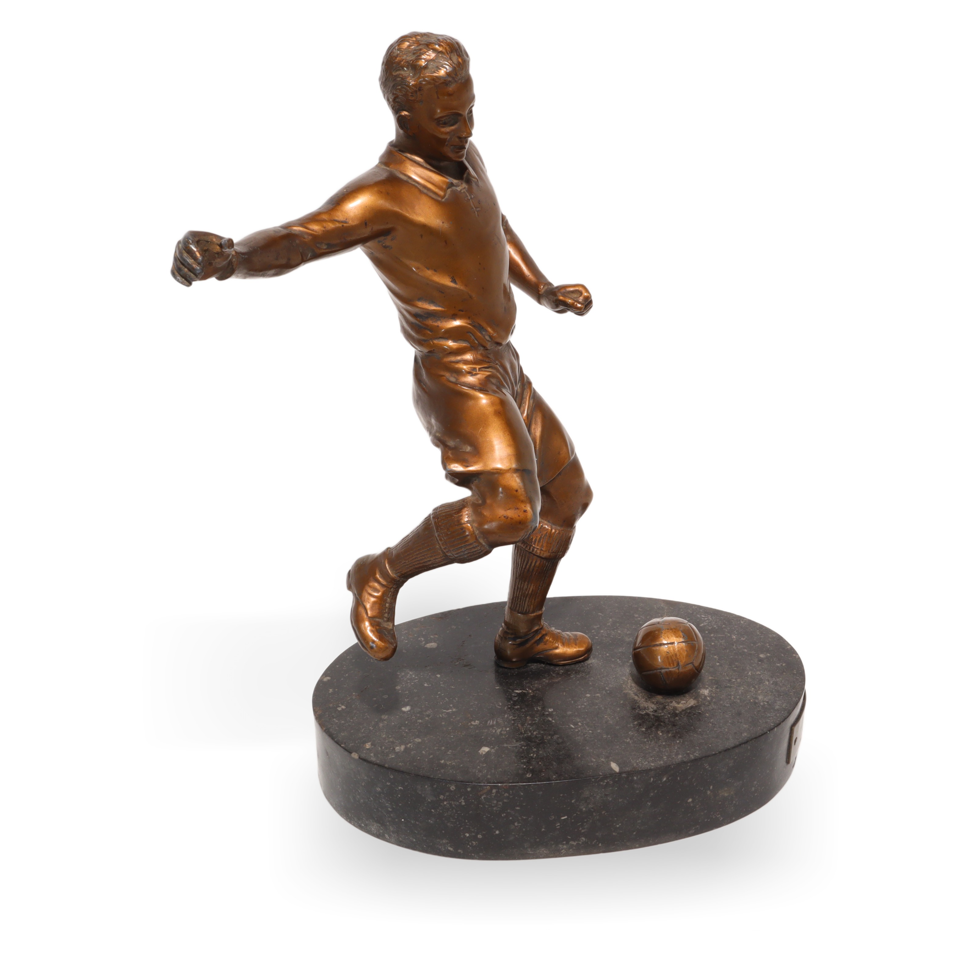 Bronze Fußballspieler Statue 1930 - Art Déco - Vintage Athlet Skulptur - Französische Sportfigur - Sammler Schreibtisch Statuette Thumbnail for Bronze Fußballspieler Statue 1930 - Art Déco - Vintage Athlet Skulptur - Französische Sportfigur - Sammler Schreibtisch Statuette