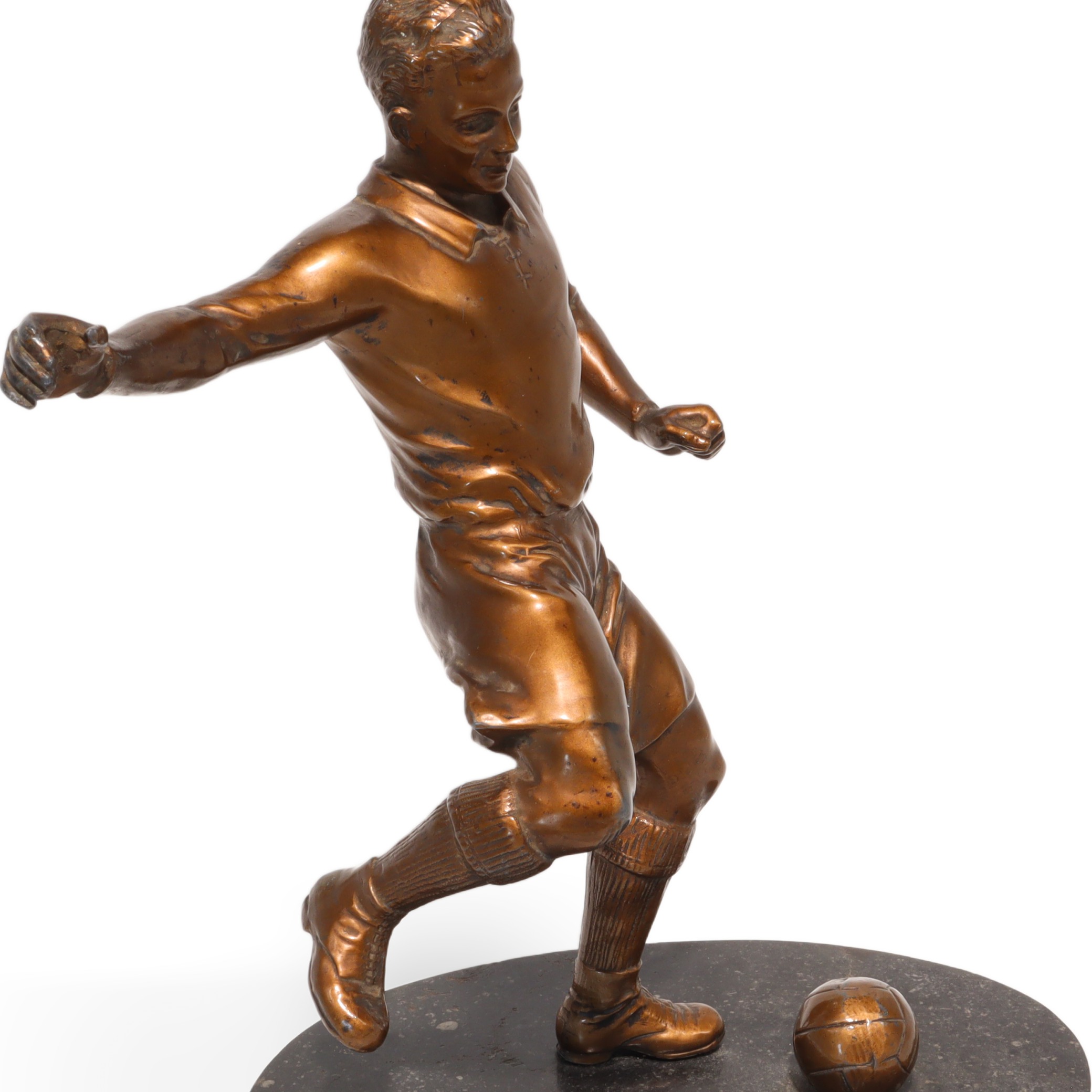 Bronze Fußballspieler Statue 1930 - Art Déco - Vintage Athlet Skulptur - Französische Sportfigur - Sammler Schreibtisch Statuette Thumbnail for Bronze Fußballspieler Statue 1930 - Art Déco - Vintage Athlet Skulptur - Französische Sportfigur - Sammler Schreibtisch Statuette