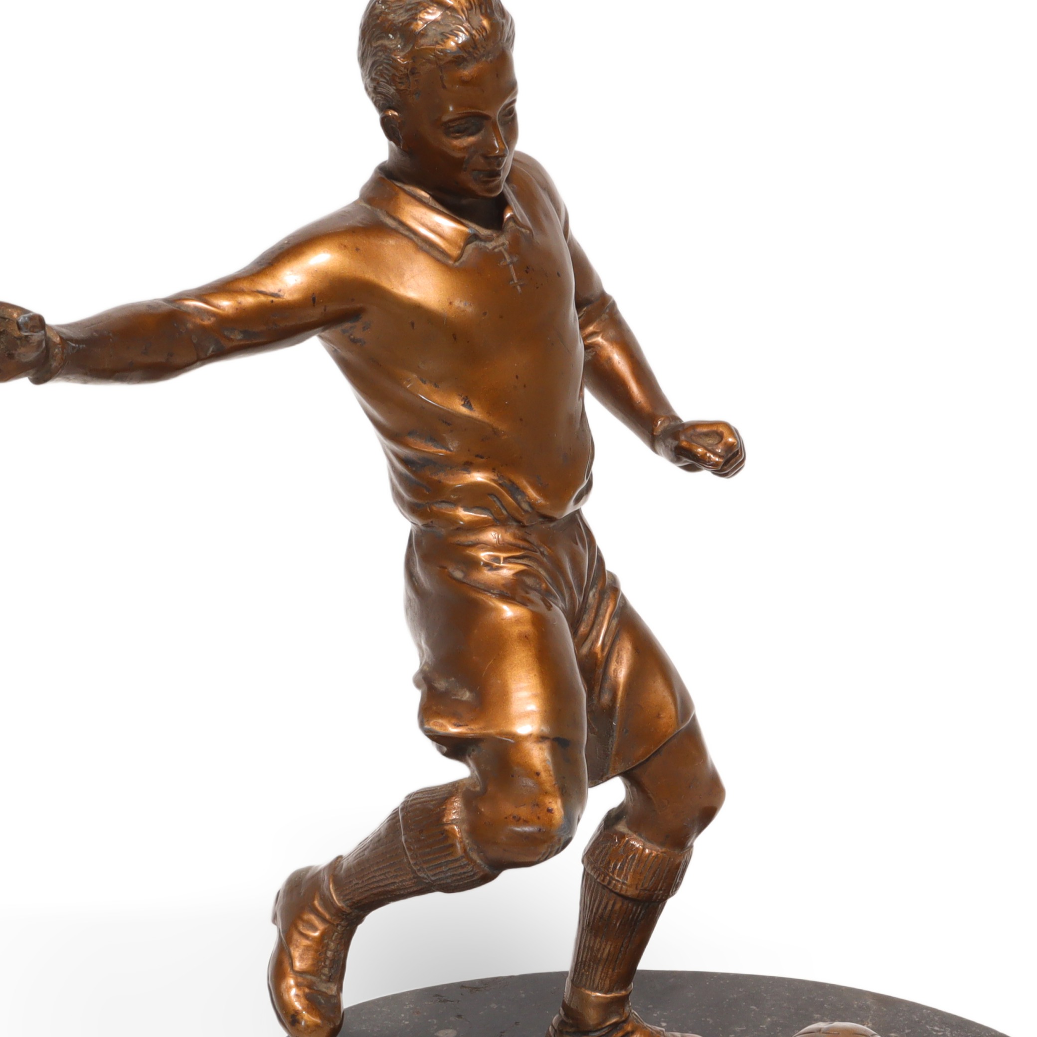 Bronze Fußballspieler Statue 1930 - Art Déco - Vintage Athlet Skulptur - Französische Sportfigur - Sammler Schreibtisch Statuette Thumbnail for Bronze Fußballspieler Statue 1930 - Art Déco - Vintage Athlet Skulptur - Französische Sportfigur - Sammler Schreibtisch Statuette
