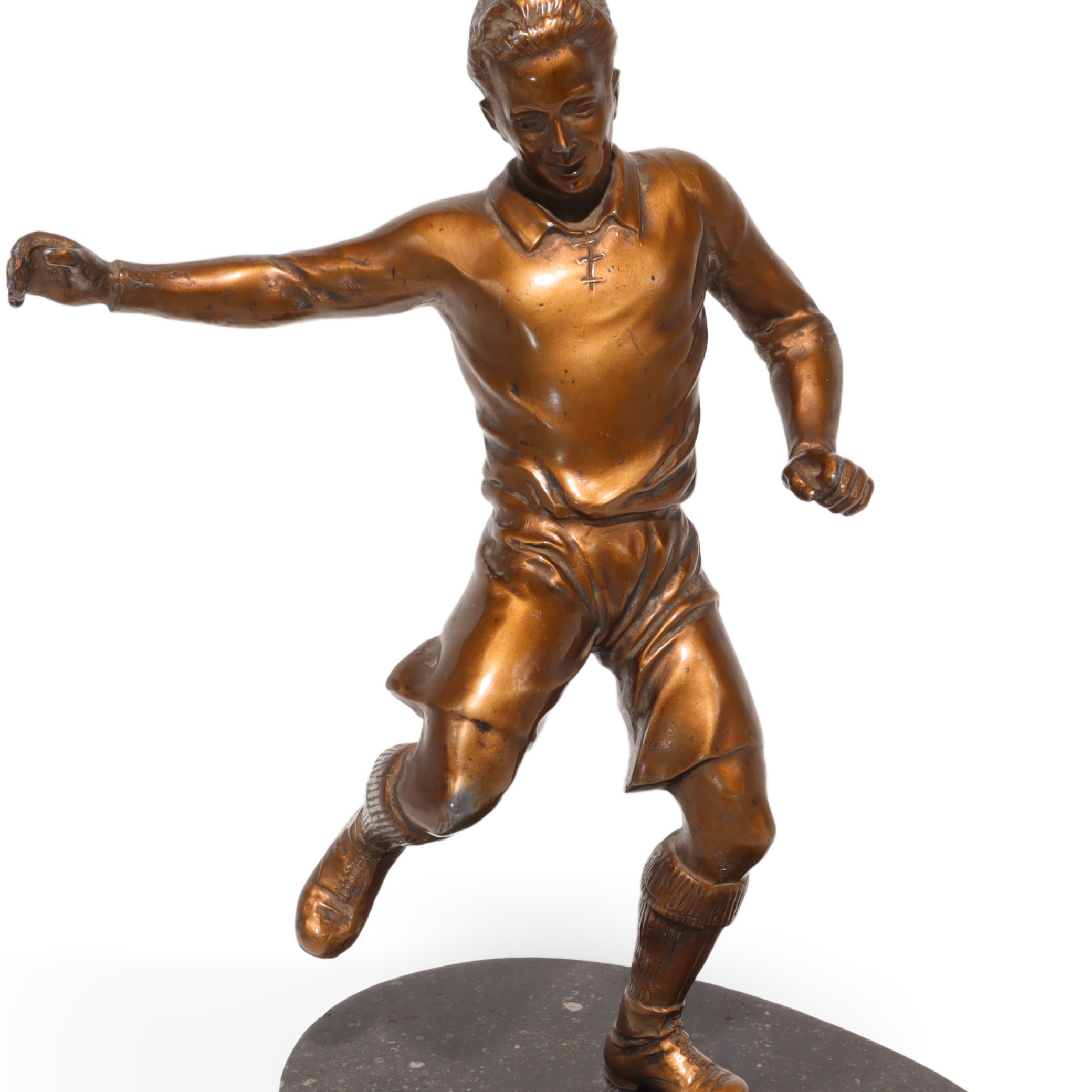 Bronze Fußballspieler Statue 1930 - Art Déco - Vintage Athlet Skulptur - Französische Sportfigur - Sammler Schreibtisch Statuette Thumbnail for Bronze Fußballspieler Statue 1930 - Art Déco - Vintage Athlet Skulptur - Französische Sportfigur - Sammler Schreibtisch Statuette