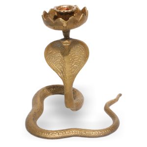 Bronze Snake Kandelaber - Vintage Kobra Kerzenhalter
