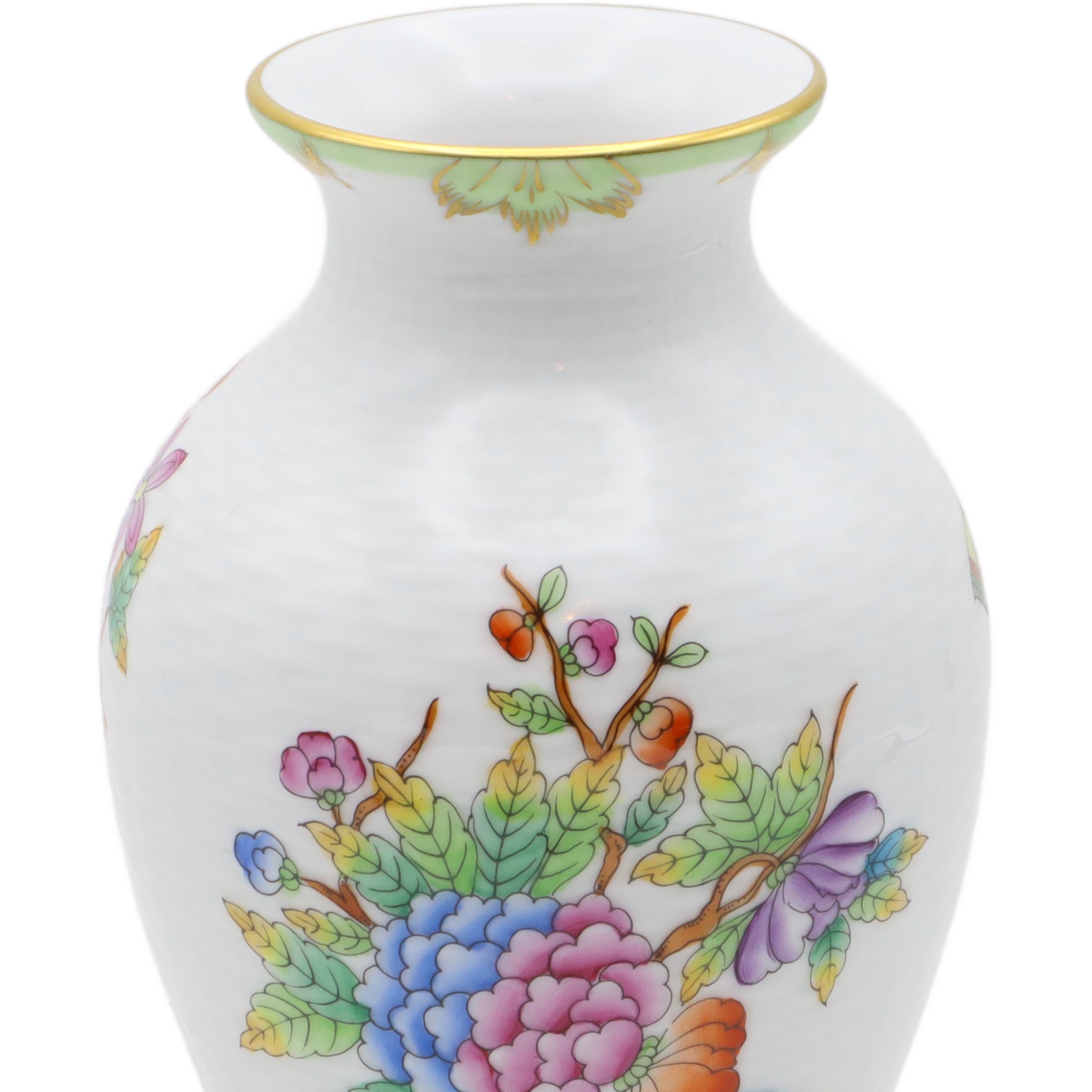 Herend Victoria Korbgeflecht-Blumenvase - Queen Victoria VBO - Handbemaltes Porzellan - Ungarn - Seltene Antike Dekoration Thumbnail for Herend Victoria Korbgeflecht-Blumenvase - Queen Victoria VBO - Handbemaltes Porzellan - Ungarn - Seltene Antike Dekoration