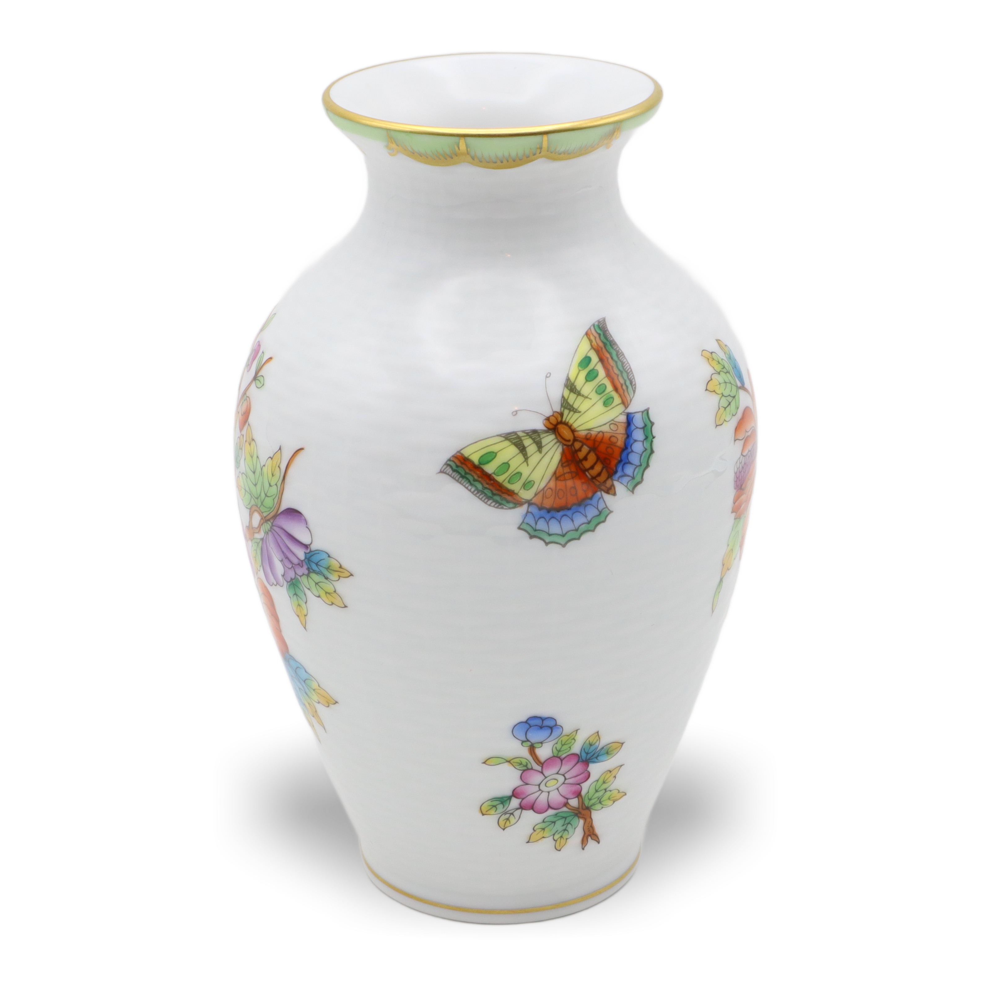 Herend Victoria Korbgeflecht-Blumenvase - Queen Victoria VBO - Handbemaltes Porzellan - Ungarn - Seltene Antike Dekoration Thumbnail for Herend Victoria Korbgeflecht-Blumenvase - Queen Victoria VBO - Handbemaltes Porzellan - Ungarn - Seltene Antike Dekoration