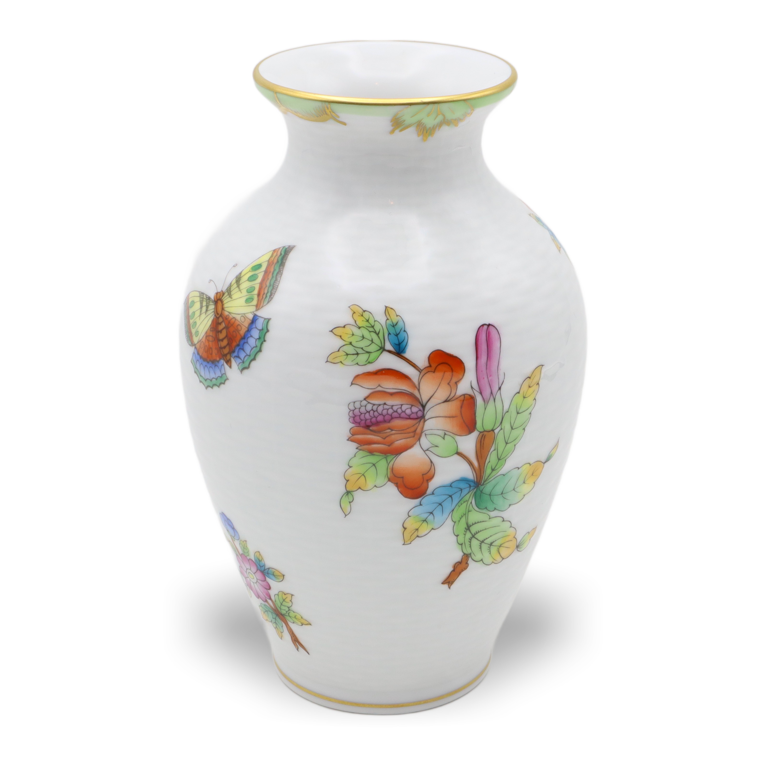 Herend Victoria Korbgeflecht-Blumenvase - Queen Victoria VBO - Handbemaltes Porzellan - Ungarn - Seltene Antike Dekoration Thumbnail for Herend Victoria Korbgeflecht-Blumenvase - Queen Victoria VBO - Handbemaltes Porzellan - Ungarn - Seltene Antike Dekoration