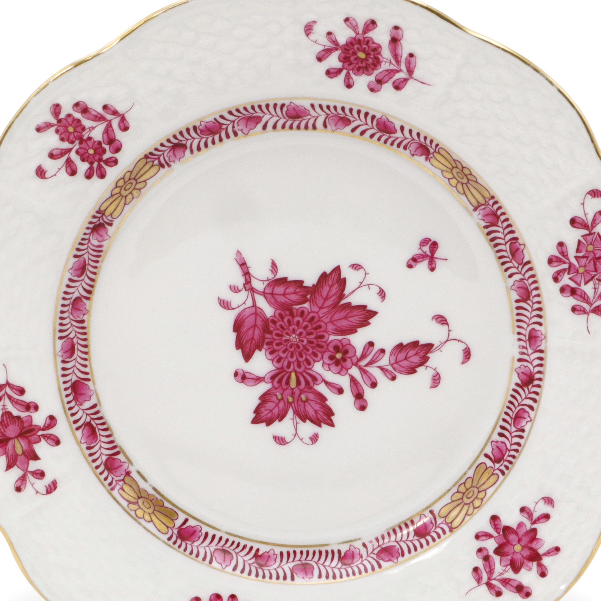 Set Aus 3 Antiken Herend Apponyi Desserttellern - 15 Cm - Purpur - Handbemaltes Porzellan - 1930 Thumbnail for Set Aus 3 Antiken Herend Apponyi Desserttellern - 15 Cm - Purpur - Handbemaltes Porzellan - 1930