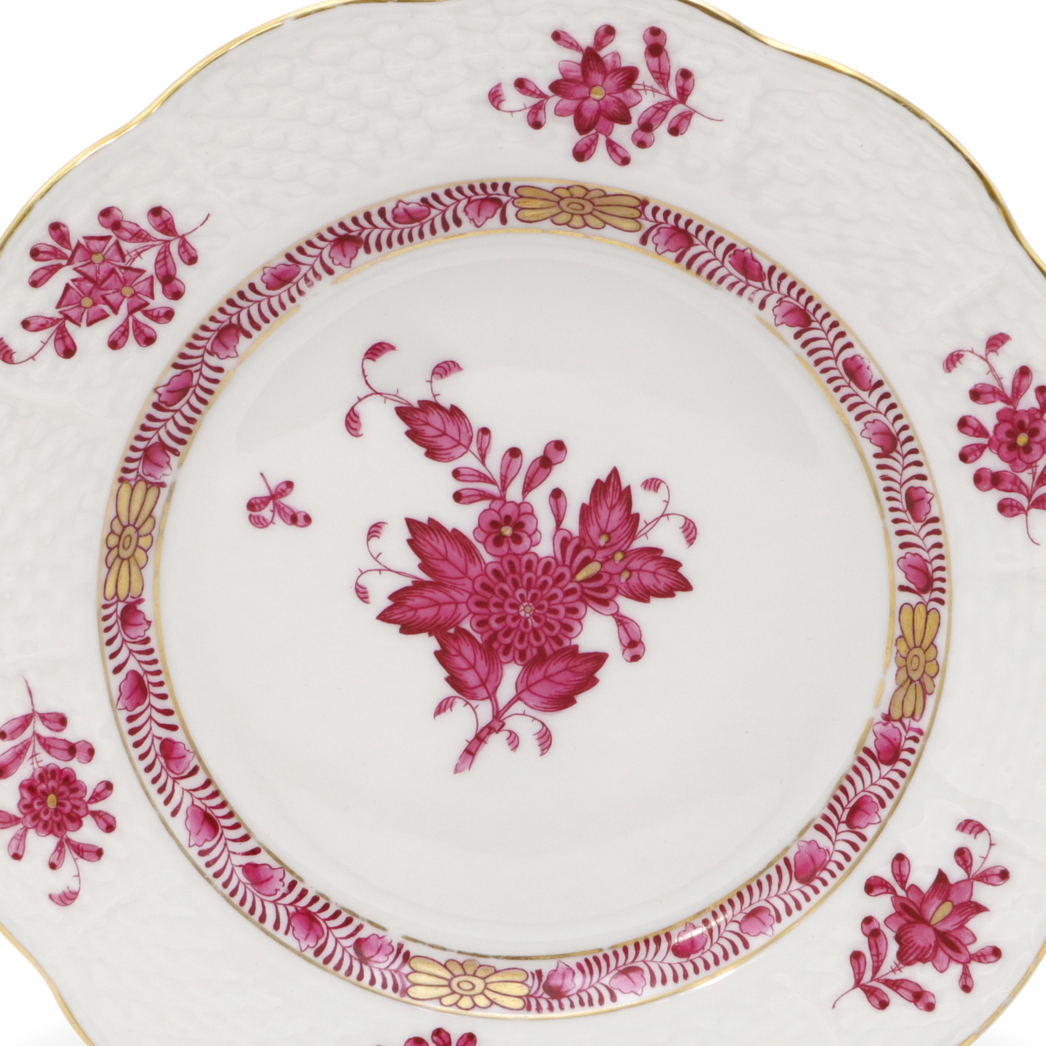 Set Aus 3 Antiken Herend Apponyi Desserttellern - 15 Cm - Purpur - Handbemaltes Porzellan - 1930 Thumbnail for Set Aus 3 Antiken Herend Apponyi Desserttellern - 15 Cm - Purpur - Handbemaltes Porzellan - 1930