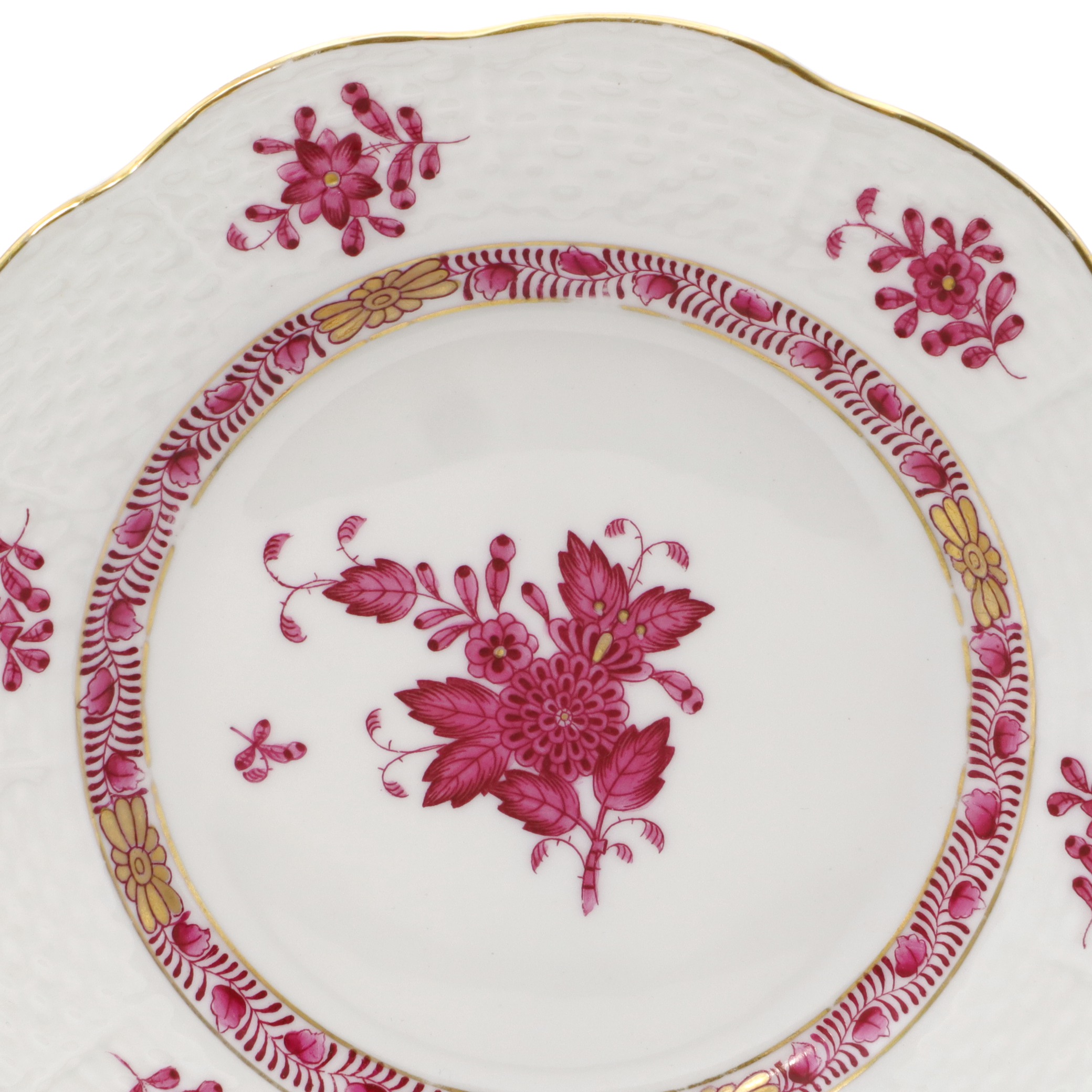 Set Aus 3 Antiken Herend Apponyi Desserttellern - 15 Cm - Purpur - Handbemaltes Porzellan - 1930 Thumbnail for Set Aus 3 Antiken Herend Apponyi Desserttellern - 15 Cm - Purpur - Handbemaltes Porzellan - 1930