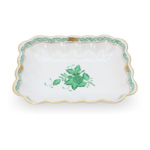 Herend Apponyi Grün - Schmuckschale - Serviertablett - Porzellanschale - Vintage Ungarisches Porzellan