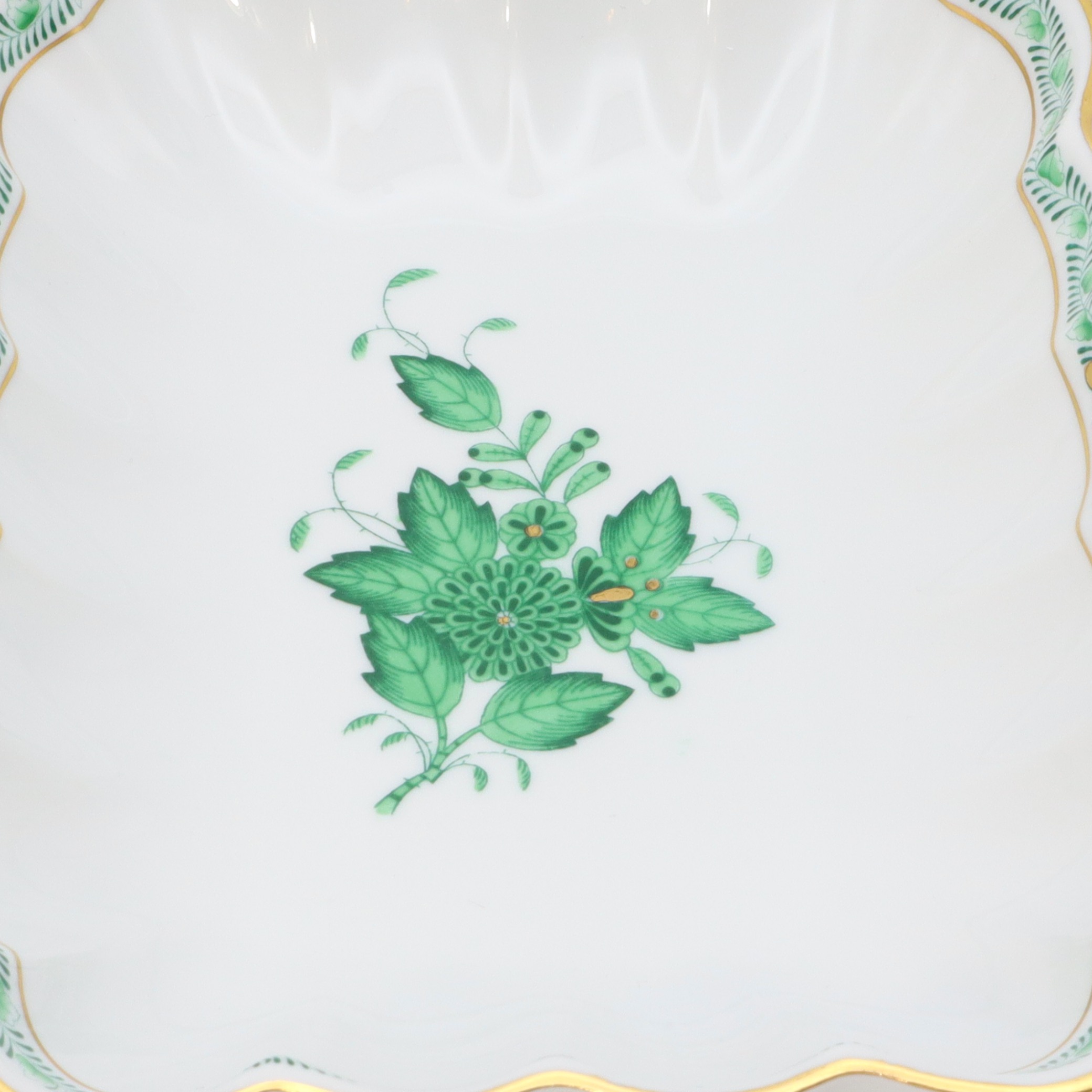 Herend Apponyi Grün - Schmuckschale - Serviertablett - Porzellanschale - Vintage Ungarisches Porzellan Thumbnail for Herend Apponyi Grün - Schmuckschale - Serviertablett - Porzellanschale - Vintage Ungarisches Porzellan