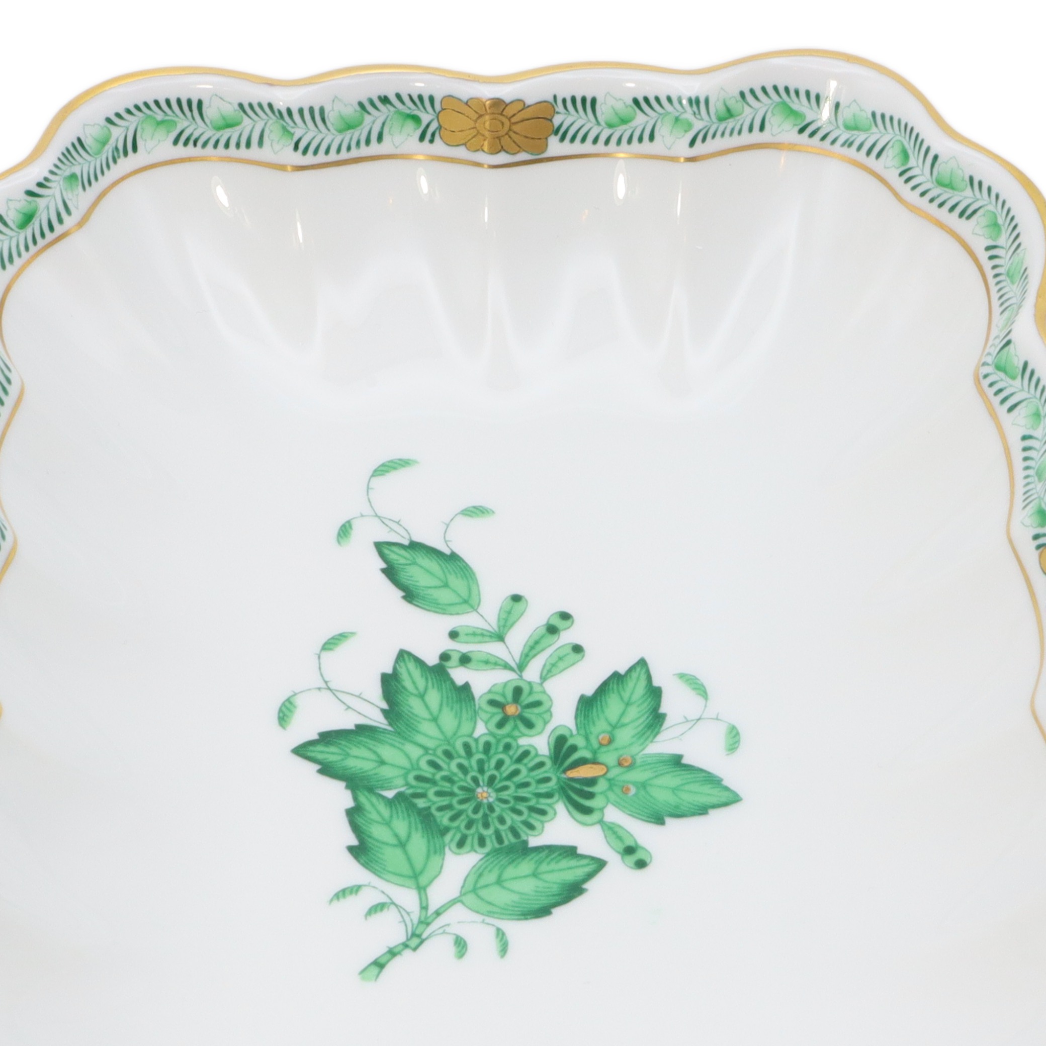 Herend Apponyi Grün - Schmuckschale - Serviertablett - Porzellanschale - Vintage Ungarisches Porzellan Thumbnail for Herend Apponyi Grün - Schmuckschale - Serviertablett - Porzellanschale - Vintage Ungarisches Porzellan