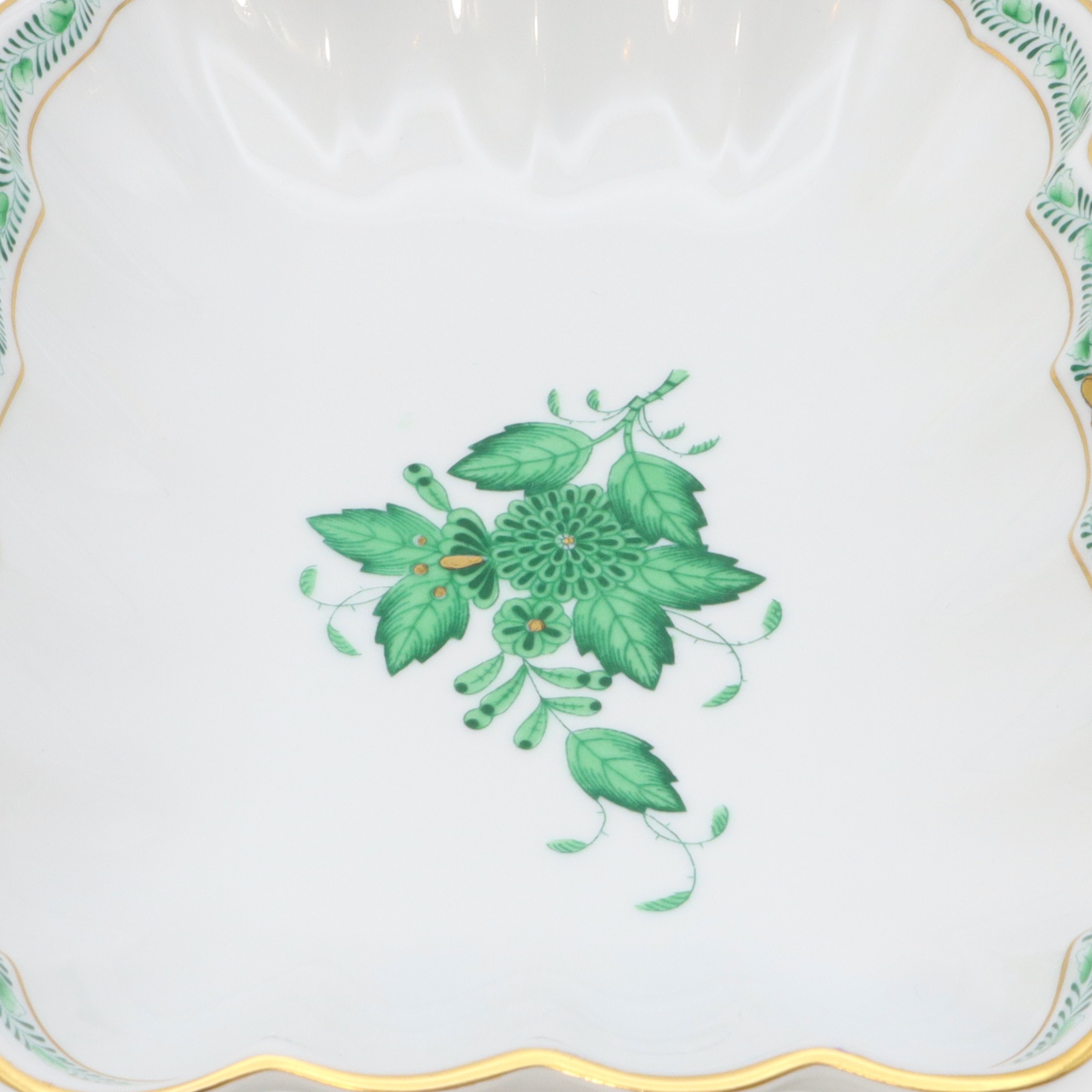 Herend Apponyi Grün - Schmuckschale - Serviertablett - Porzellanschale - Vintage Ungarisches Porzellan Thumbnail for Herend Apponyi Grün - Schmuckschale - Serviertablett - Porzellanschale - Vintage Ungarisches Porzellan