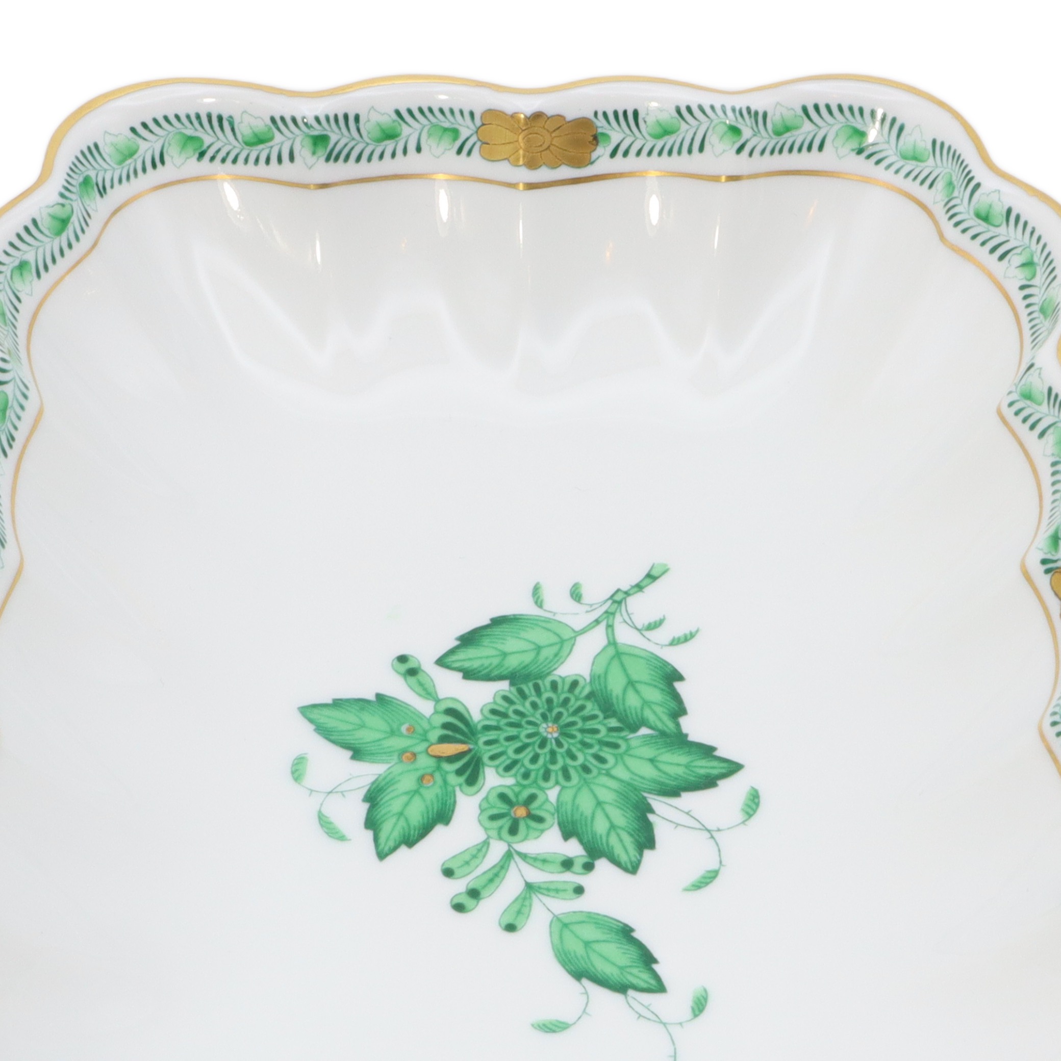 Herend Apponyi Grün - Schmuckschale - Serviertablett - Porzellanschale - Vintage Ungarisches Porzellan Thumbnail for Herend Apponyi Grün - Schmuckschale - Serviertablett - Porzellanschale - Vintage Ungarisches Porzellan