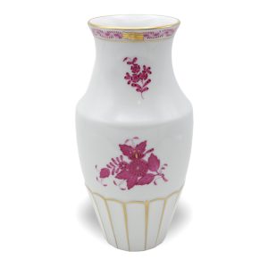 Herend Apponyi Purpur Vase - Handbemaltes Porzellan - Chinesisches Bouquet-Muster