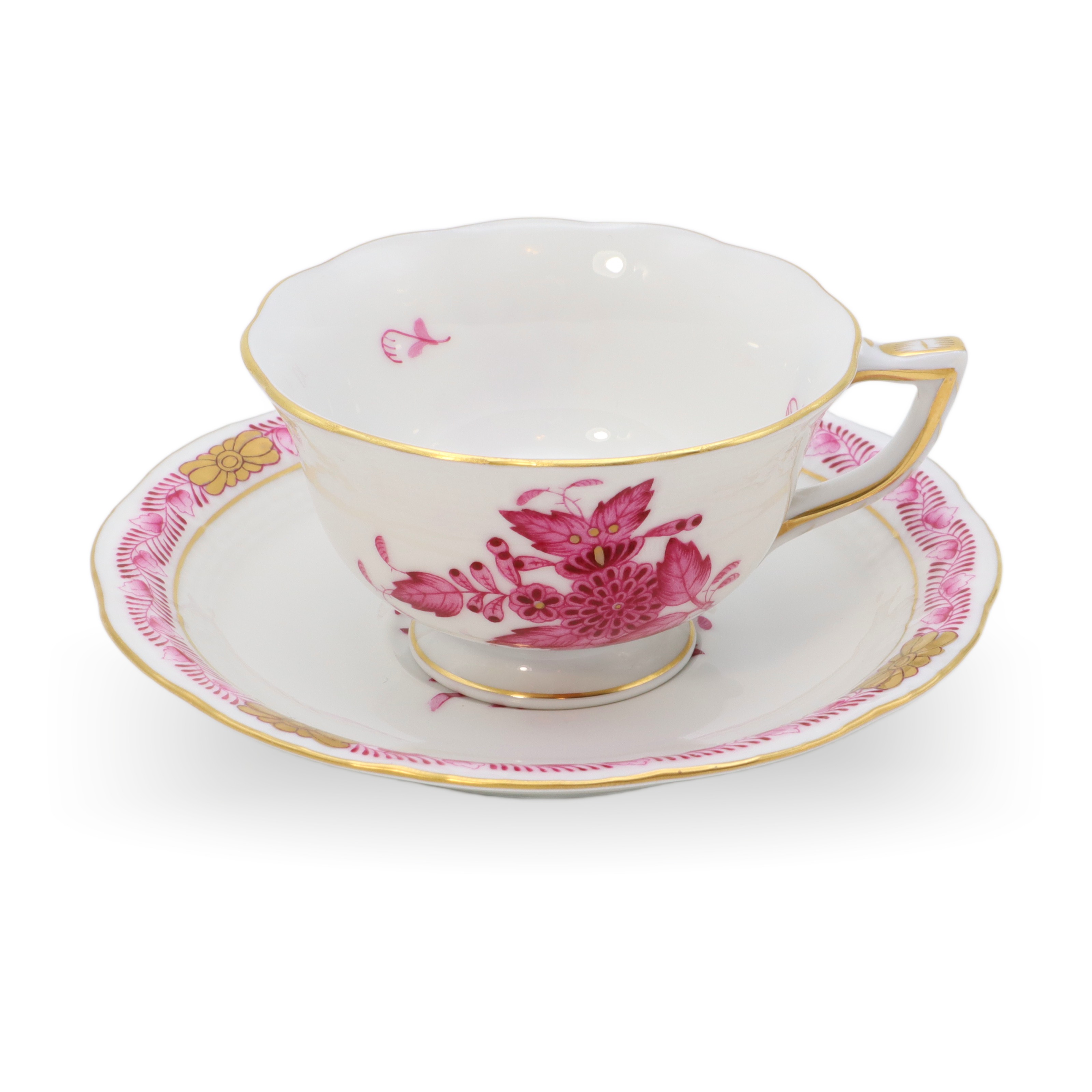 Herend Apponyi Purpur Mocca - Espresso Tassen Untertassen Set - Handbemaltes Porzellan - Ungarn Herend Apponyi Purpur Mocca - Espresso Tassen Untertassen Set - Handbemaltes Porzellan - Ungarn