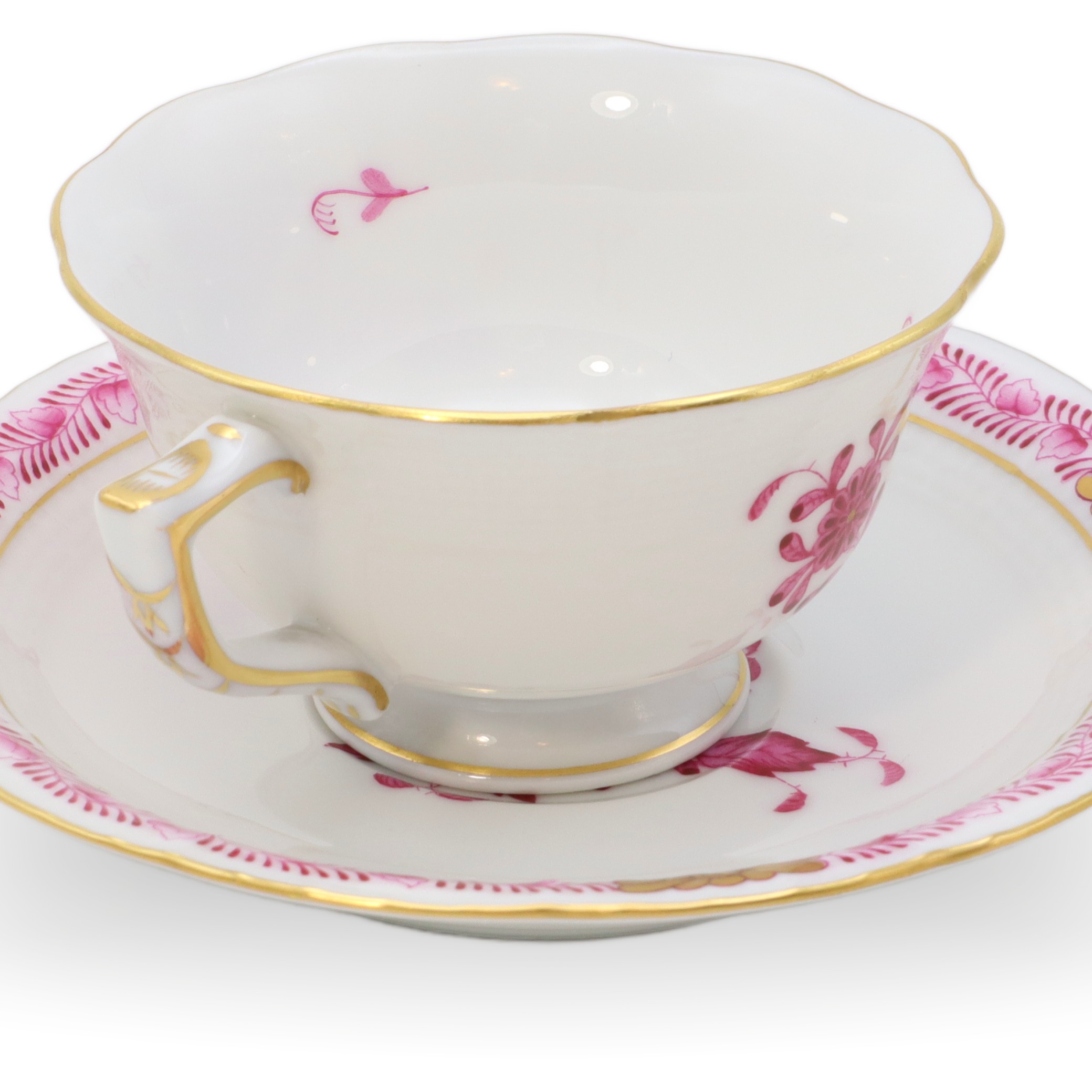 Herend Apponyi Purpur Mocca - Espresso Tassen Untertassen Set - Handbemaltes Porzellan - Ungarn Thumbnail for Herend Apponyi Purpur Mocca - Espresso Tassen Untertassen Set - Handbemaltes Porzellan - Ungarn