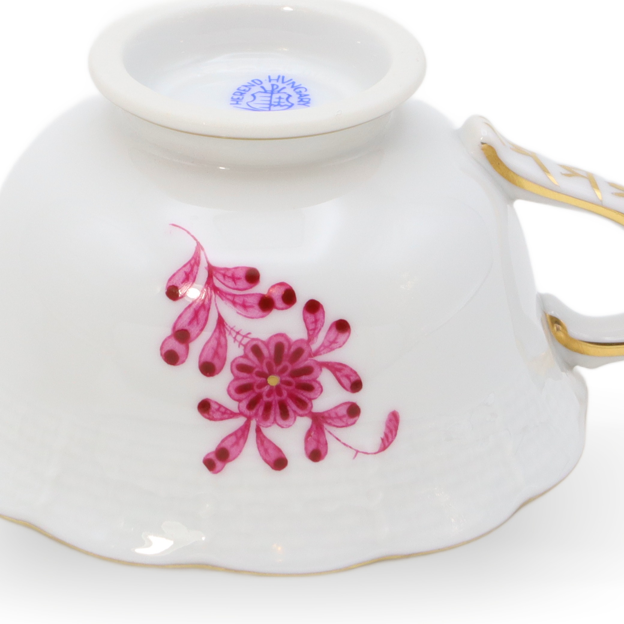 Herend Apponyi Purpur Mocca - Espresso Tassen Untertassen Set - Handbemaltes Porzellan - Ungarn Thumbnail for Herend Apponyi Purpur Mocca - Espresso Tassen Untertassen Set - Handbemaltes Porzellan - Ungarn