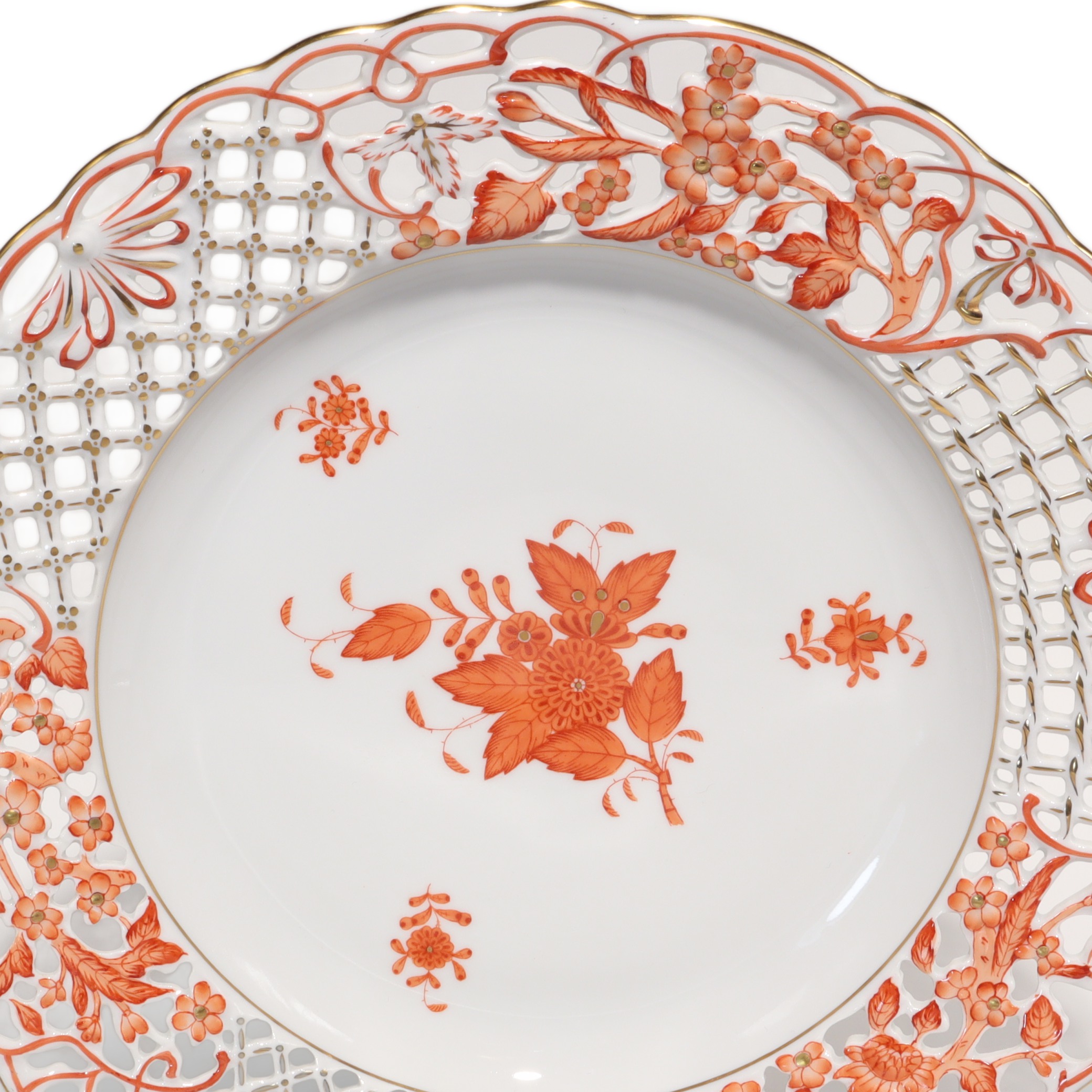 Herend Apponyi Rust Durchbruch Speiseteller - Handbemaltes Antikes Porzellan - Ungarn Thumbnail for Herend Apponyi Rust Durchbruch Speiseteller - Handbemaltes Antikes Porzellan - Ungarn