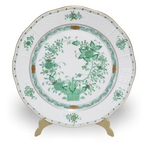 Herend Indian Basket Green Großer Teller - Porzellan Geschirr - Handbemalt Ungarn