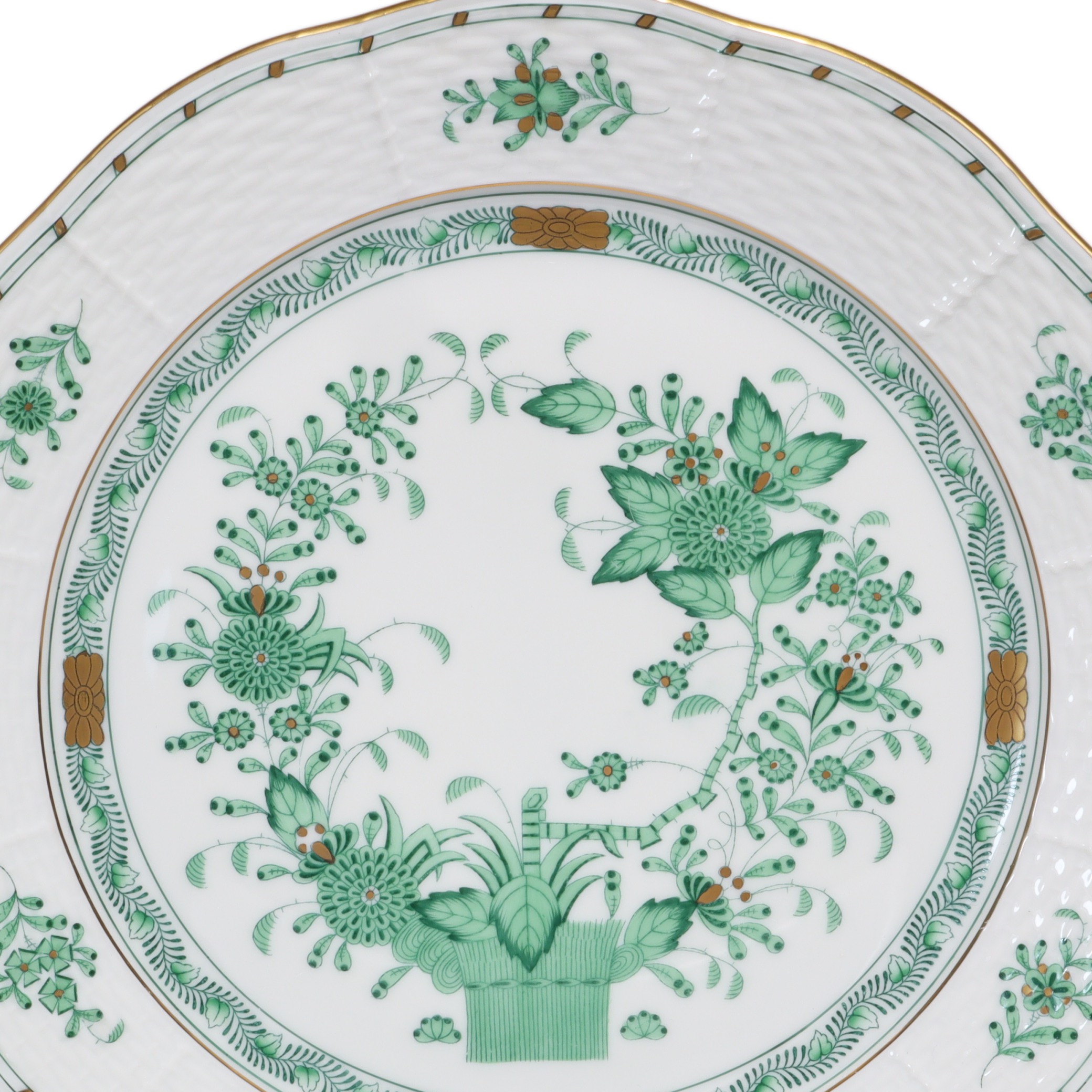 Herend Indian Basket Green Großer Teller - Porzellan Geschirr - Handbemalt Ungarn Thumbnail for Herend Indian Basket Green Großer Teller - Porzellan Geschirr - Handbemalt Ungarn