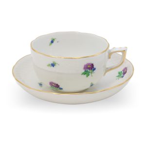 Herend Mille Fleur Teetasse - Untertasse - Hungarian Porcelain - Blumenmuster