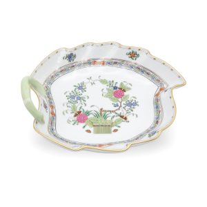 Herend Multi Color Indian Basket Leaf Tray - Ungarn - Porzellanschale