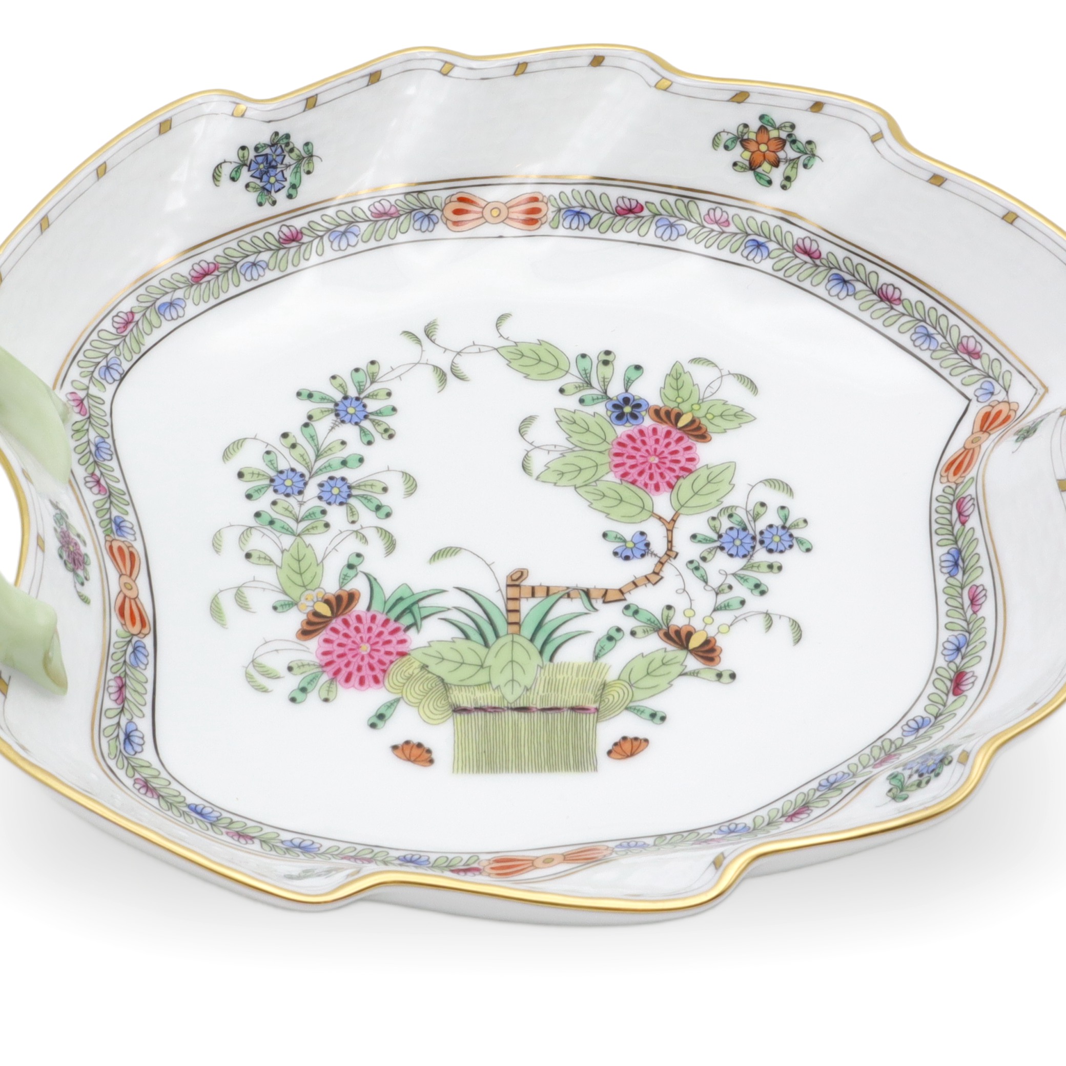 Herend Multi Color Indian Basket Leaf Tray - Ungarn - Porzellanschale Thumbnail for Herend Multi Color Indian Basket Leaf Tray - Ungarn - Porzellanschale