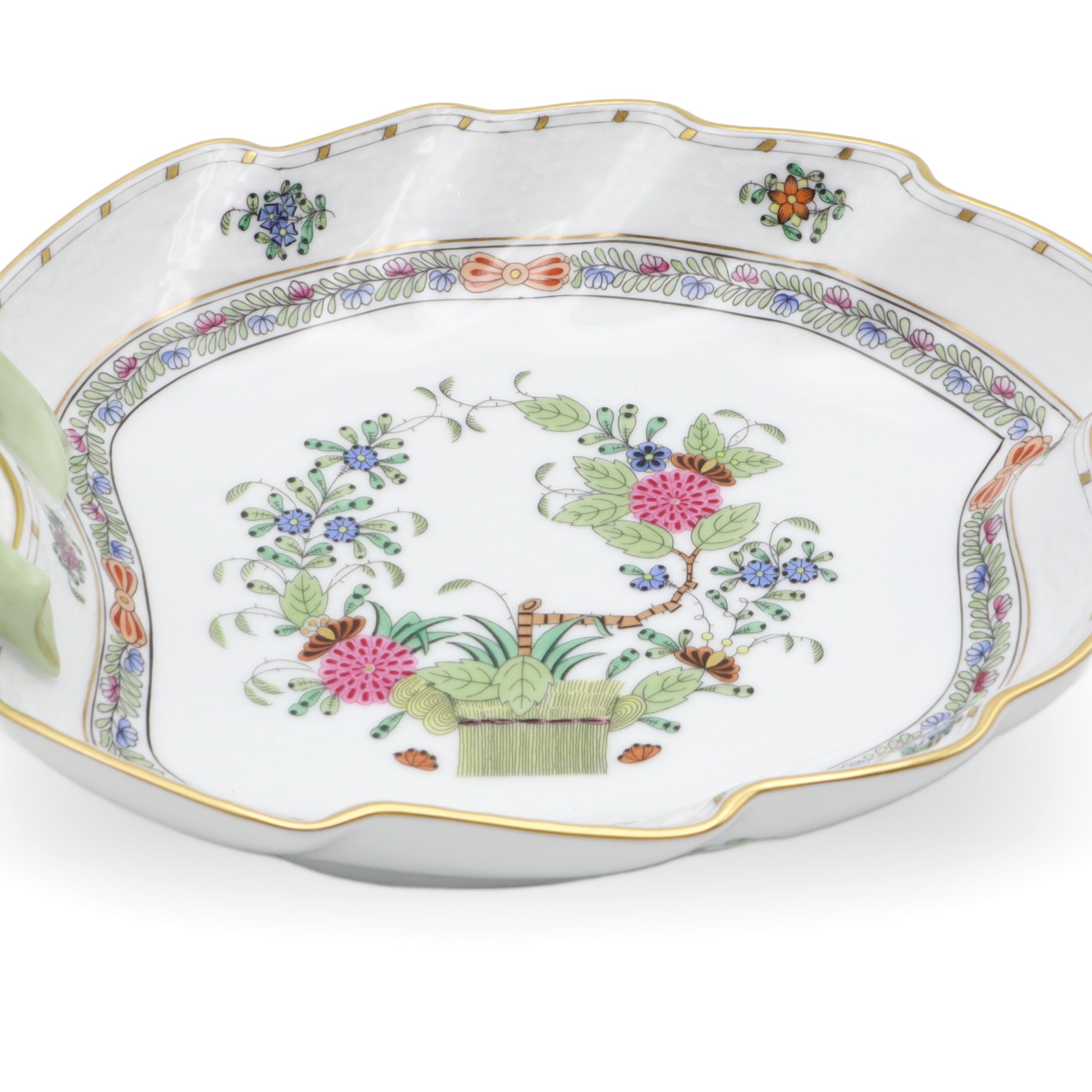 Herend Multi Color Indian Basket Leaf Tray - Ungarn - Porzellanschale Thumbnail for Herend Multi Color Indian Basket Leaf Tray - Ungarn - Porzellanschale