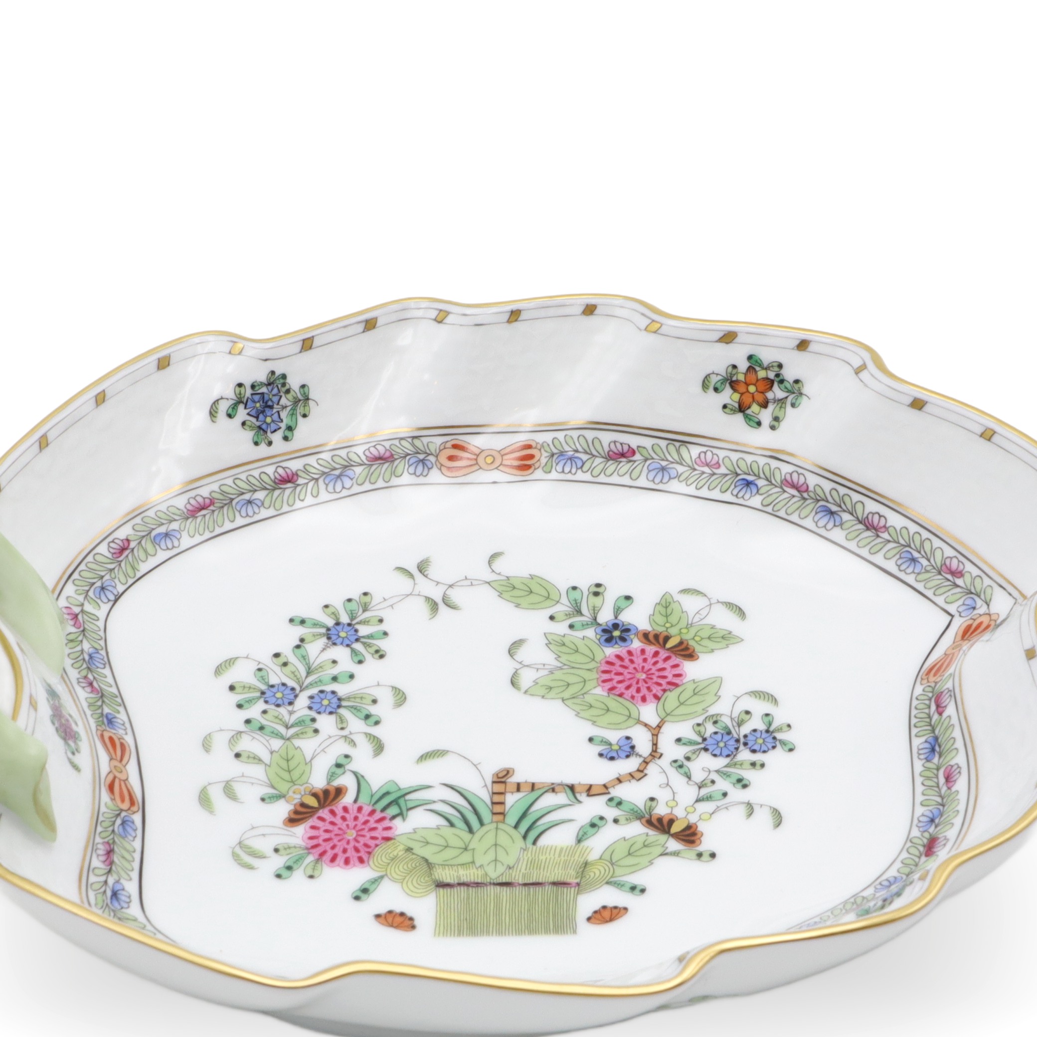 Herend Multi Color Indian Basket Leaf Tray - Ungarn - Porzellanschale Thumbnail for Herend Multi Color Indian Basket Leaf Tray - Ungarn - Porzellanschale