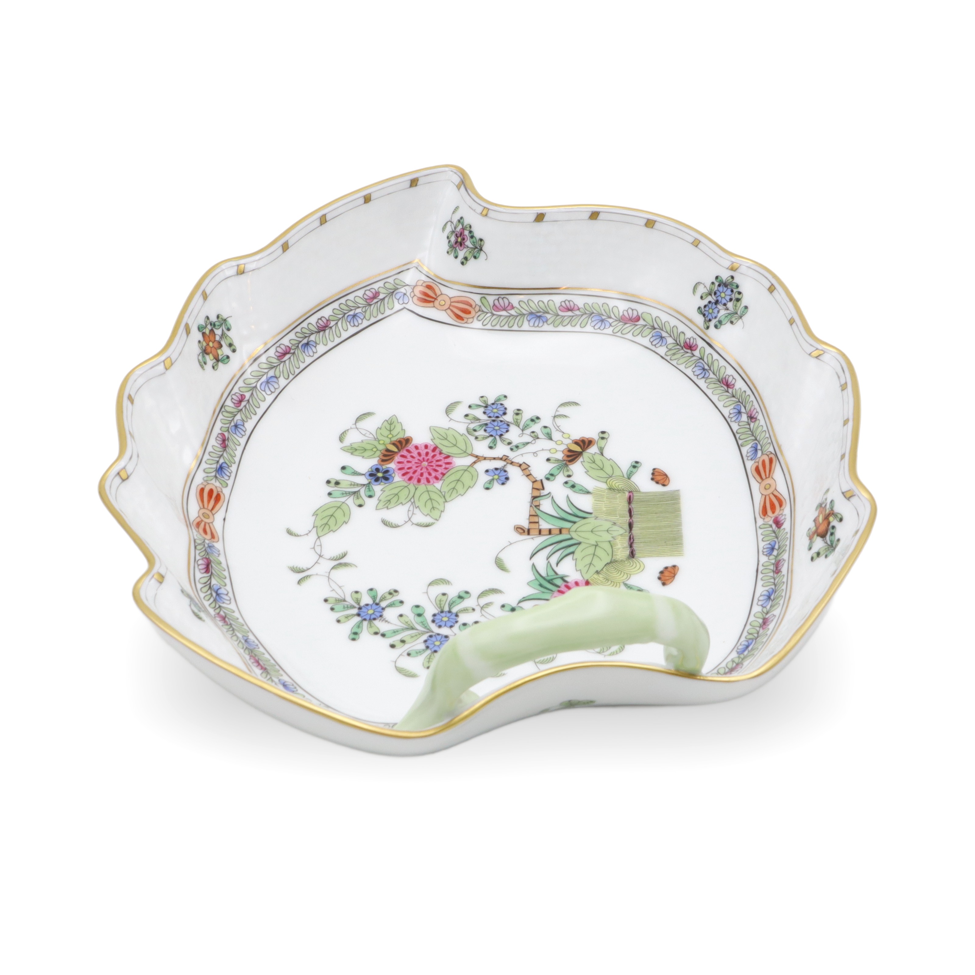 Herend Multi Color Indian Basket Leaf Tray - Ungarn - Porzellanschale Thumbnail for Herend Multi Color Indian Basket Leaf Tray - Ungarn - Porzellanschale