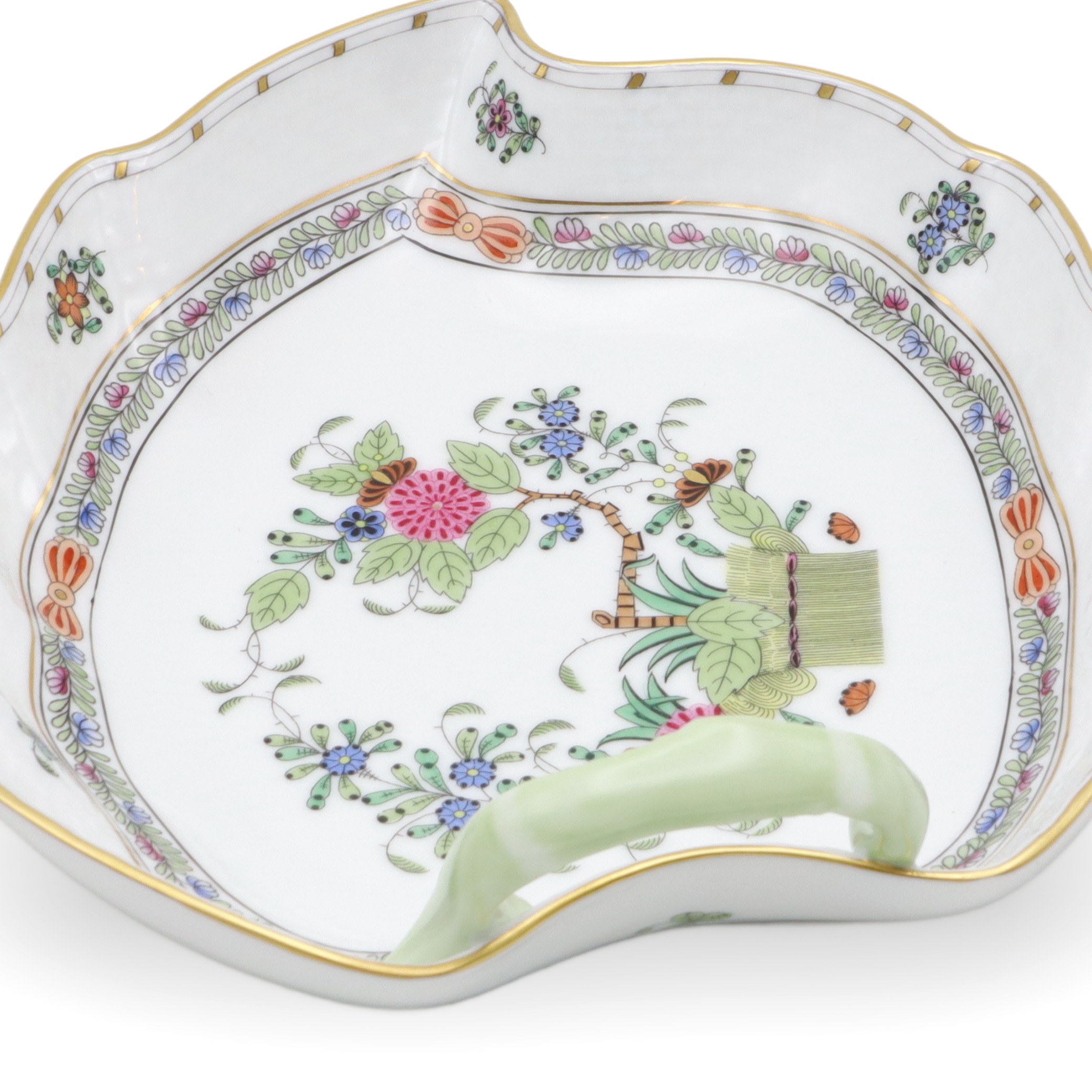 Herend Multi Color Indian Basket Leaf Tray - Ungarn - Porzellanschale Thumbnail for Herend Multi Color Indian Basket Leaf Tray - Ungarn - Porzellanschale