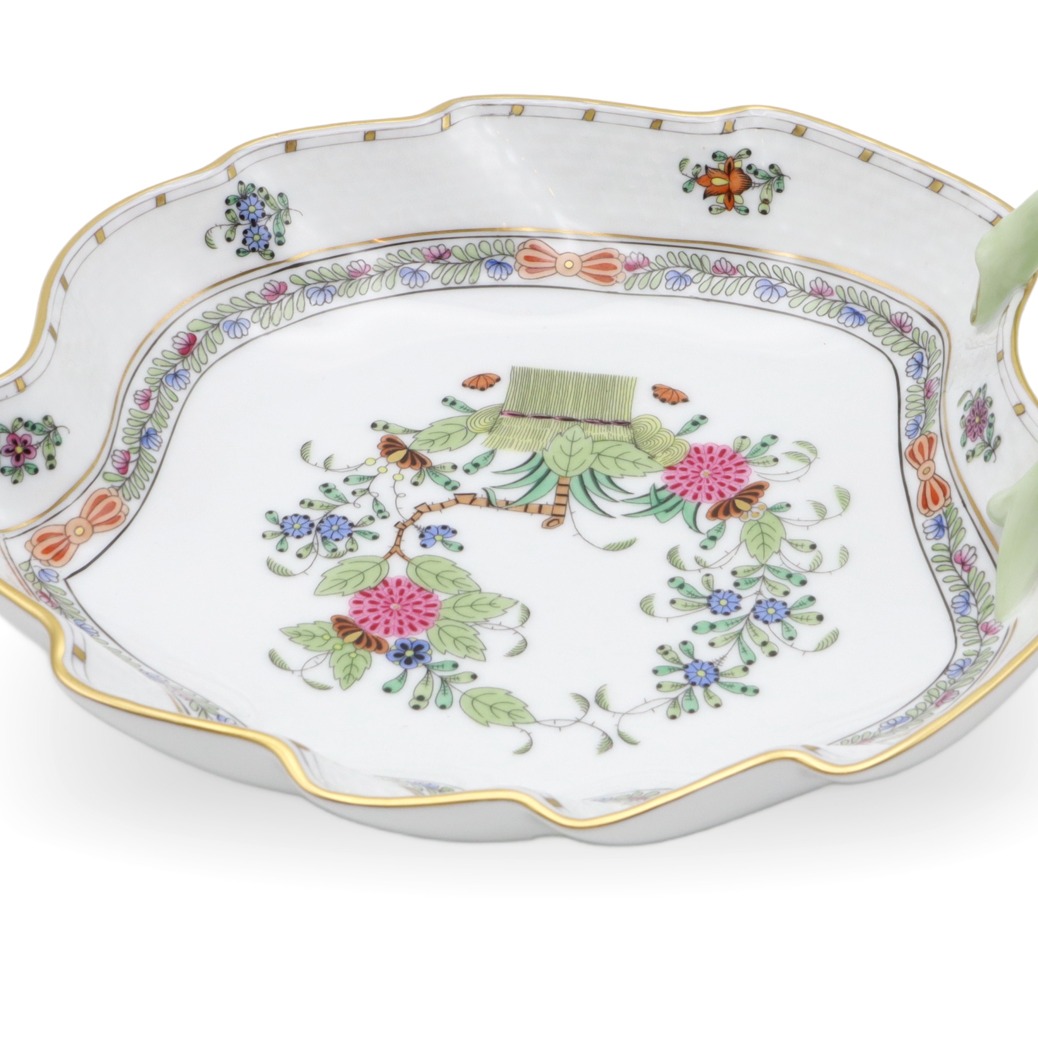 Herend Multi Color Indian Basket Leaf Tray - Ungarn - Porzellanschale Thumbnail for Herend Multi Color Indian Basket Leaf Tray - Ungarn - Porzellanschale