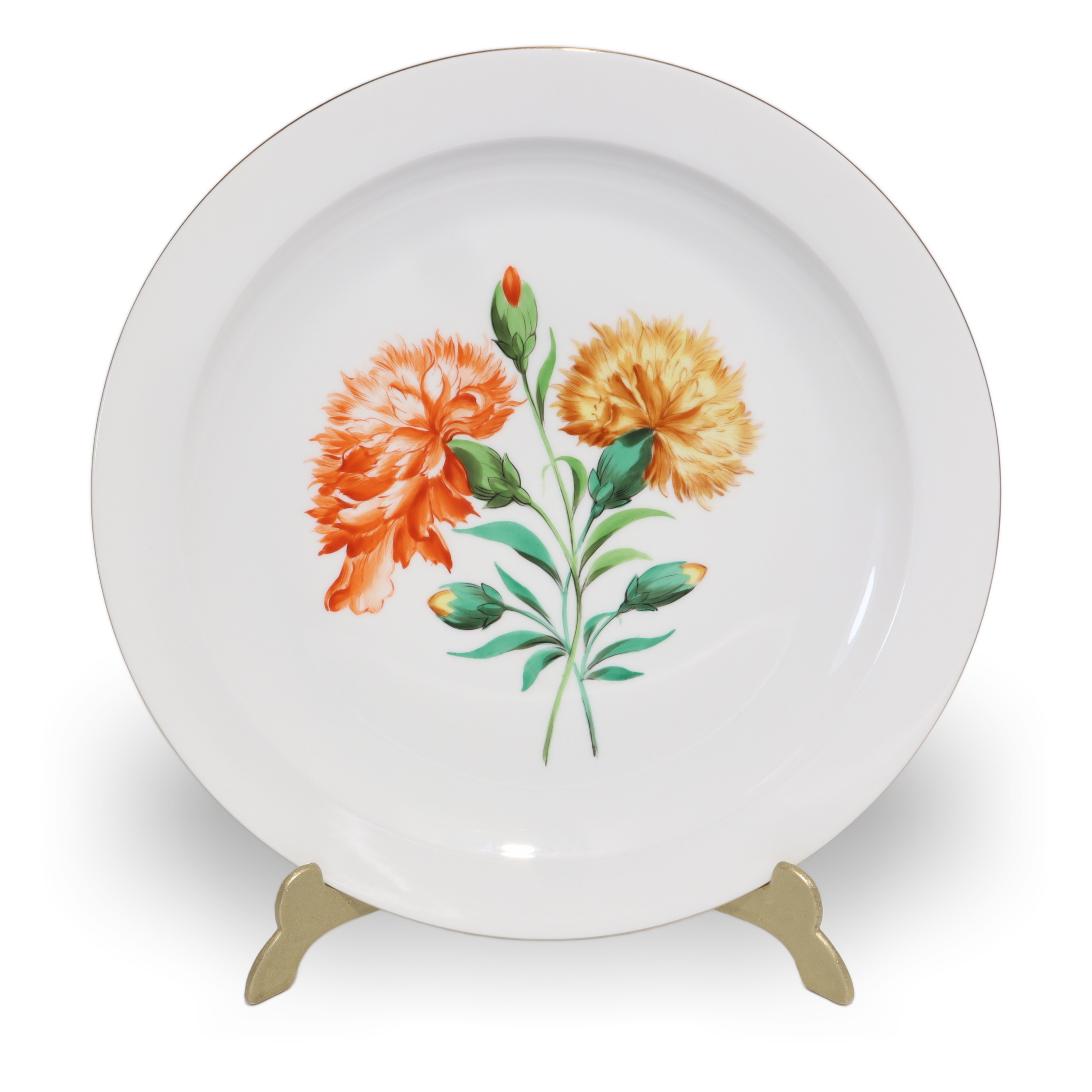 Herend Porzellan Kitty - Großer Teller - Goldrand - Katzen Sammler Wanddeko Herend Porzellan Kitty - Großer Teller - Goldrand - Katzen Sammler Wanddeko