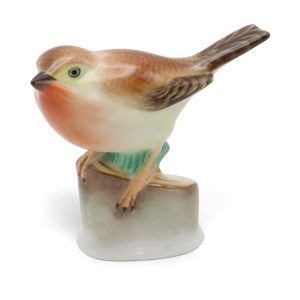 Herend Porzellan Rotkehlchen - Vogel Figur - Handbemalt - Ungarn