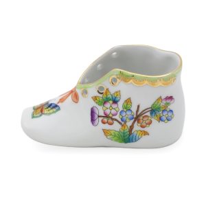 Herend Queen Victoria Babyschuh - Vintage Porzellanfigur - Handbemalt - Ungarn Sammlerstück