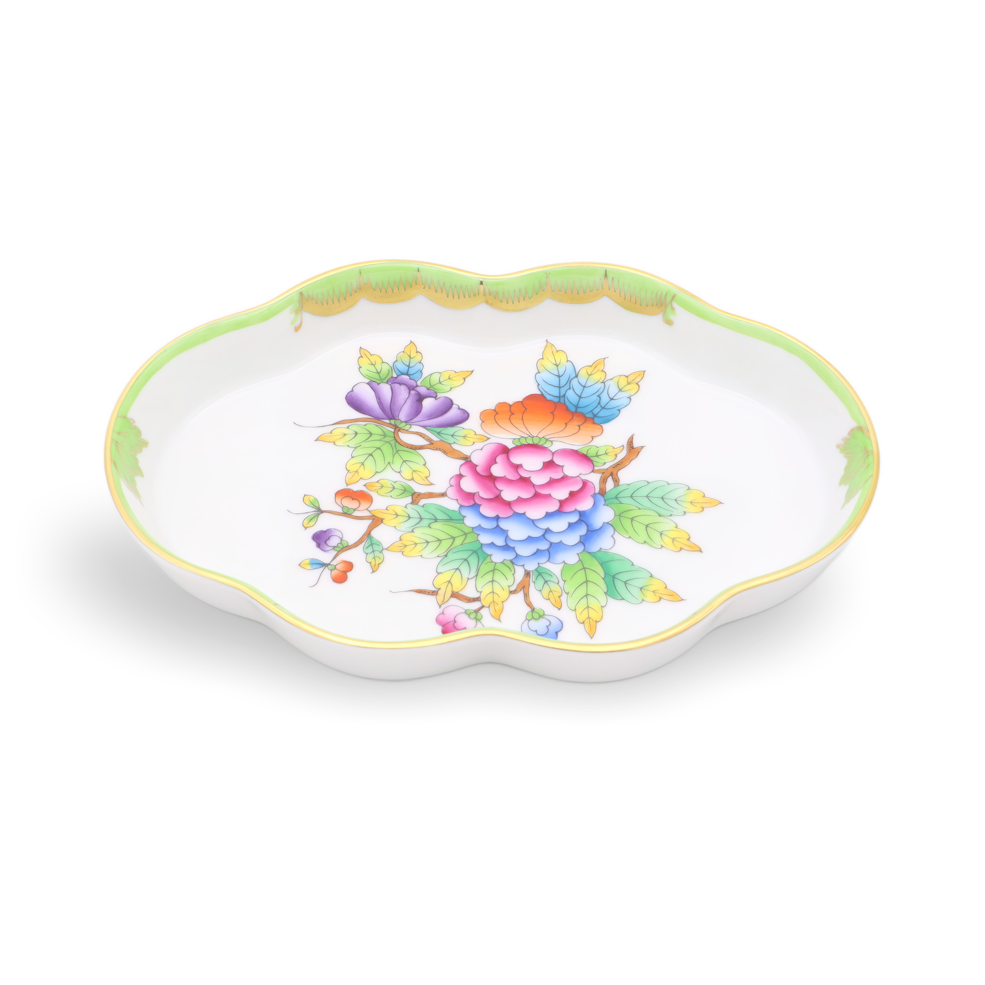 Herend Queen Victoria Flower Schmuckschale - Porzellan - Handbemalt - Vintage Sammlerstück Thumbnail for Herend Queen Victoria Flower Schmuckschale - Porzellan - Handbemalt - Vintage Sammlerstück