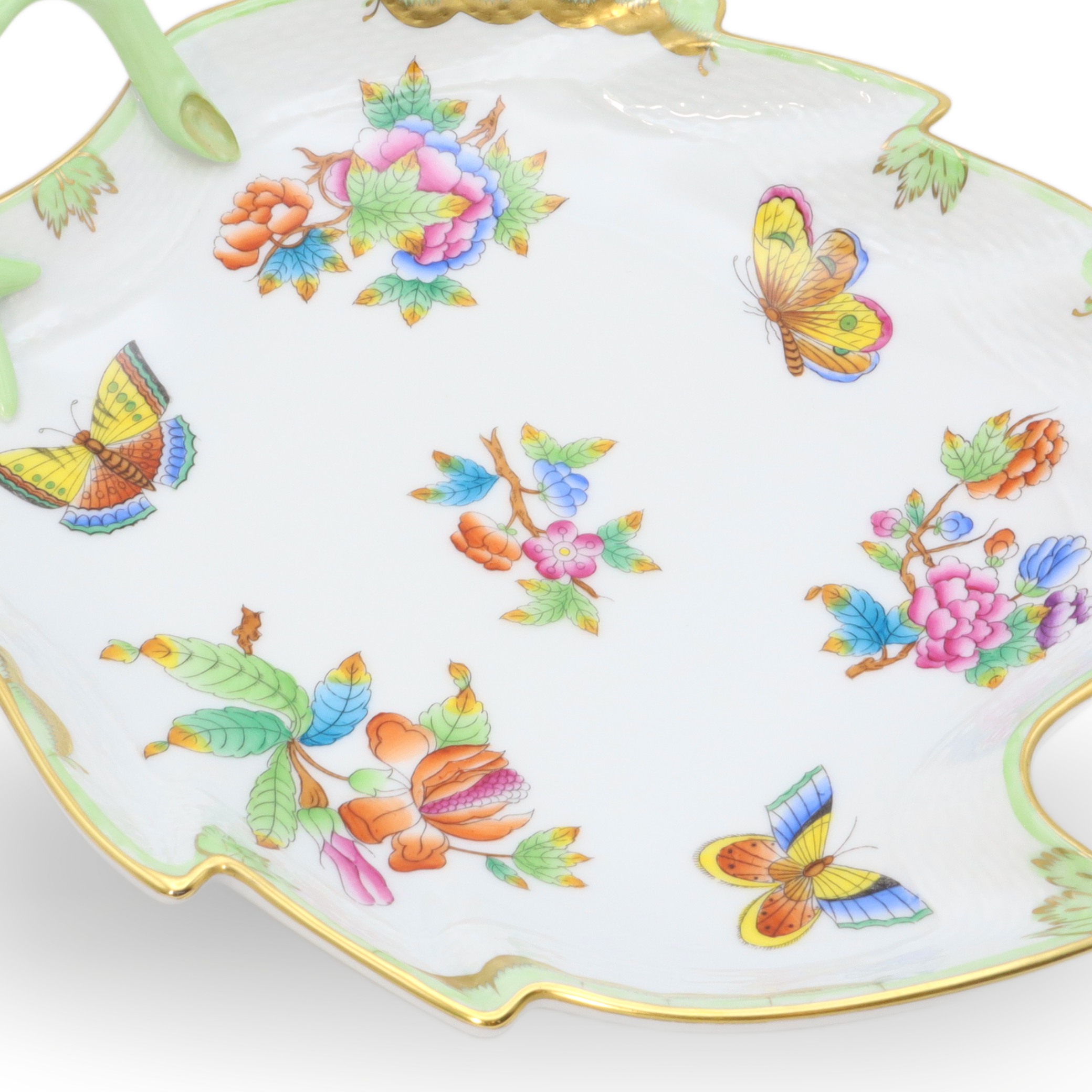 Herend Queen Victoria - Große Handbemalte Blatt-Schale - Porzellan - Dekorative Schale Thumbnail for Herend Queen Victoria - Große Handbemalte Blatt-Schale - Porzellan - Dekorative Schale