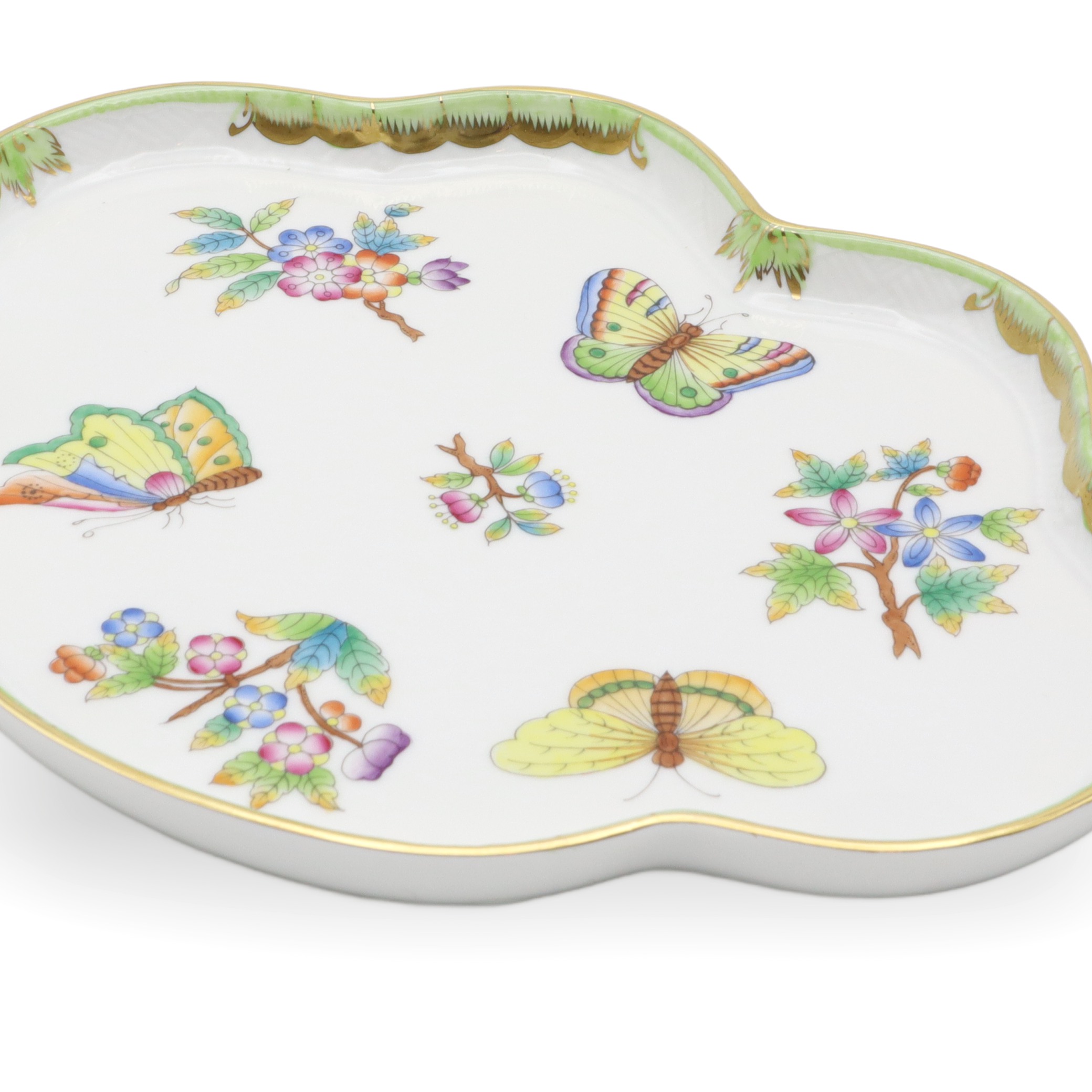 Herend Queen Victoria Geschwungenes Tablett - Handbemaltes Porzellan - Schmetterlingsmotiv - Ungarisches Fine China - Vintage Servierplatte Thumbnail for Herend Queen Victoria Geschwungenes Tablett - Handbemaltes Porzellan - Schmetterlingsmotiv - Ungarisches Fine China - Vintage Servierplatte