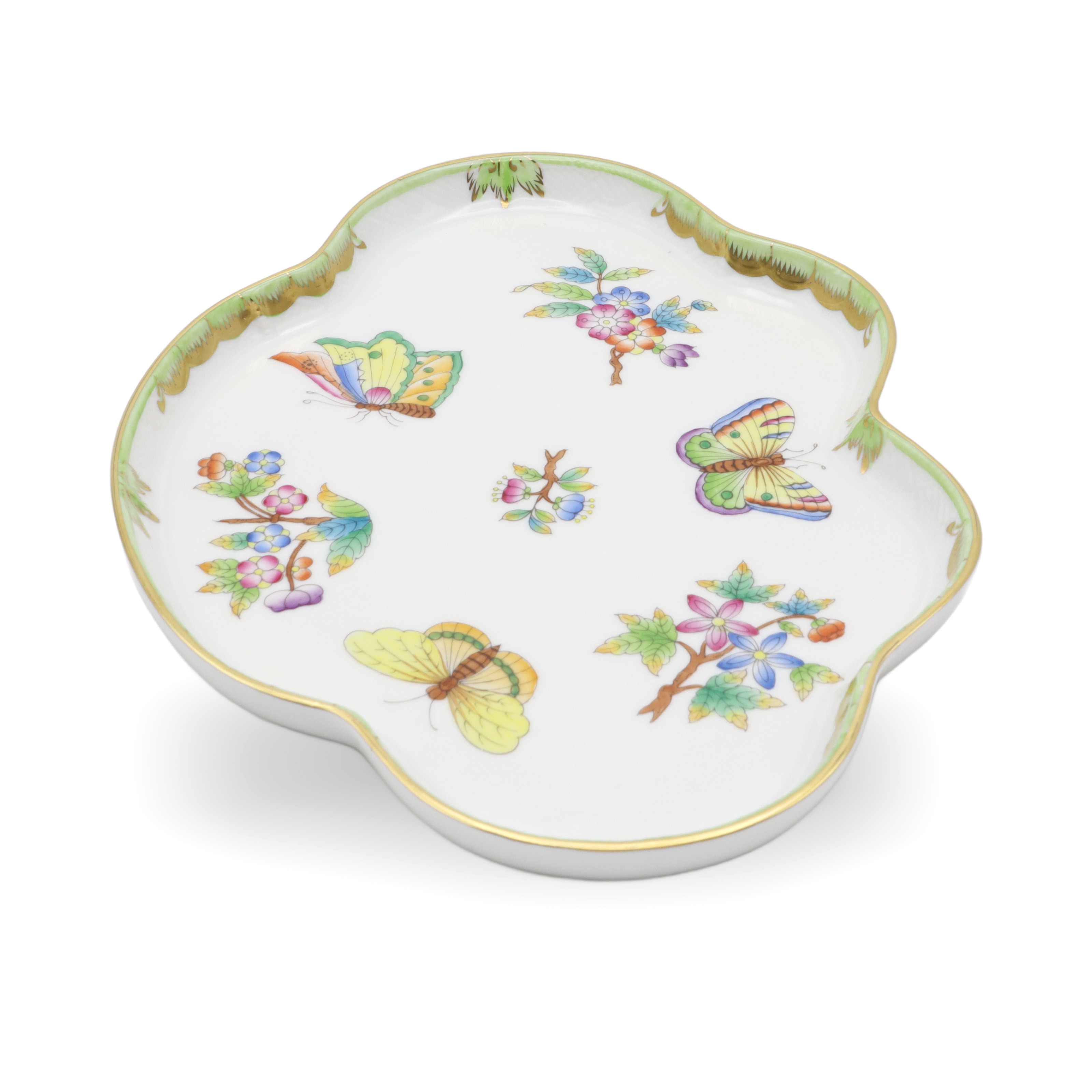 Herend Queen Victoria Geschwungenes Tablett - Handbemaltes Porzellan - Schmetterlingsmotiv - Ungarisches Fine China - Vintage Servierplatte Thumbnail for Herend Queen Victoria Geschwungenes Tablett - Handbemaltes Porzellan - Schmetterlingsmotiv - Ungarisches Fine China - Vintage Servierplatte