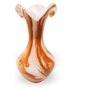 Murano Opaline Florence Vase - 70er Jahre - Italien – Mundgeblasen – Vintage Italian Art Glass