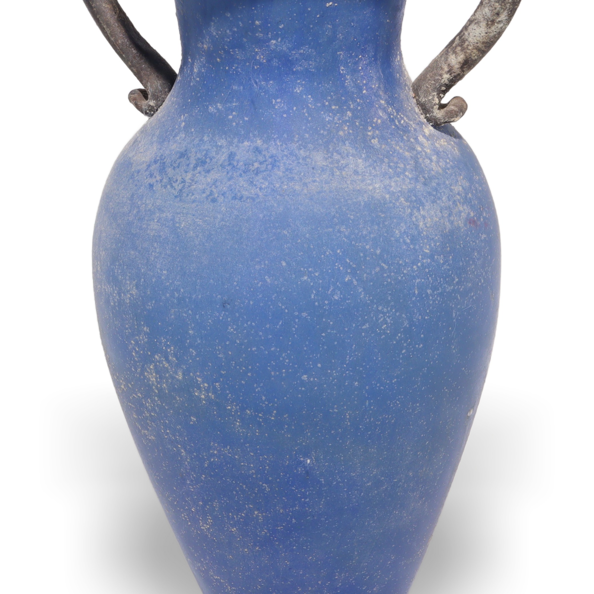 Murano Scavo Vase Blau - Italian Art Glass - Strukturierte Matte Oberfläche Thumbnail for Murano Scavo Vase Blau - Italian Art Glass - Strukturierte Matte Oberfläche