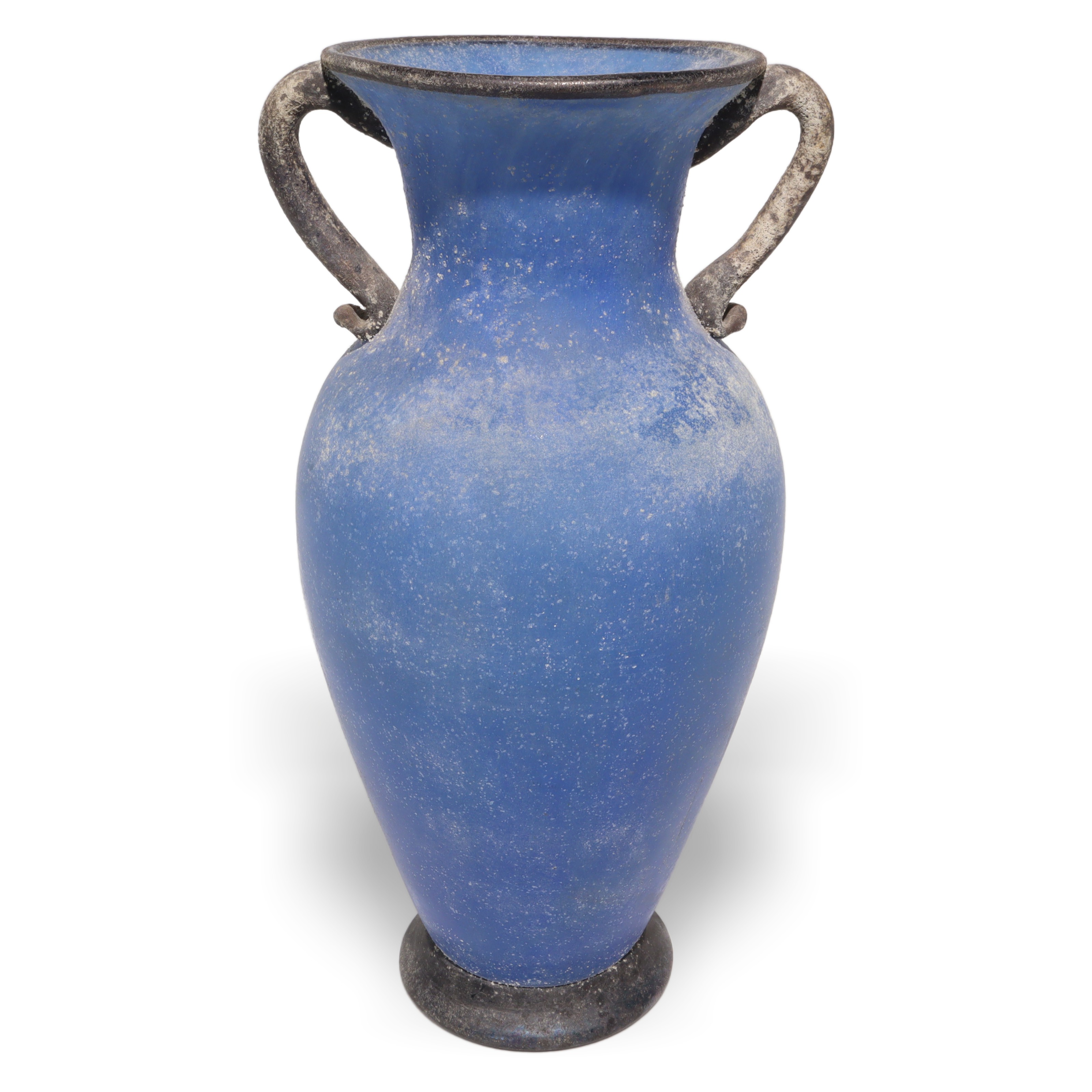 Murano Scavo Vase Blau - Italian Art Glass - Strukturierte Matte Oberfläche Thumbnail for Murano Scavo Vase Blau - Italian Art Glass - Strukturierte Matte Oberfläche